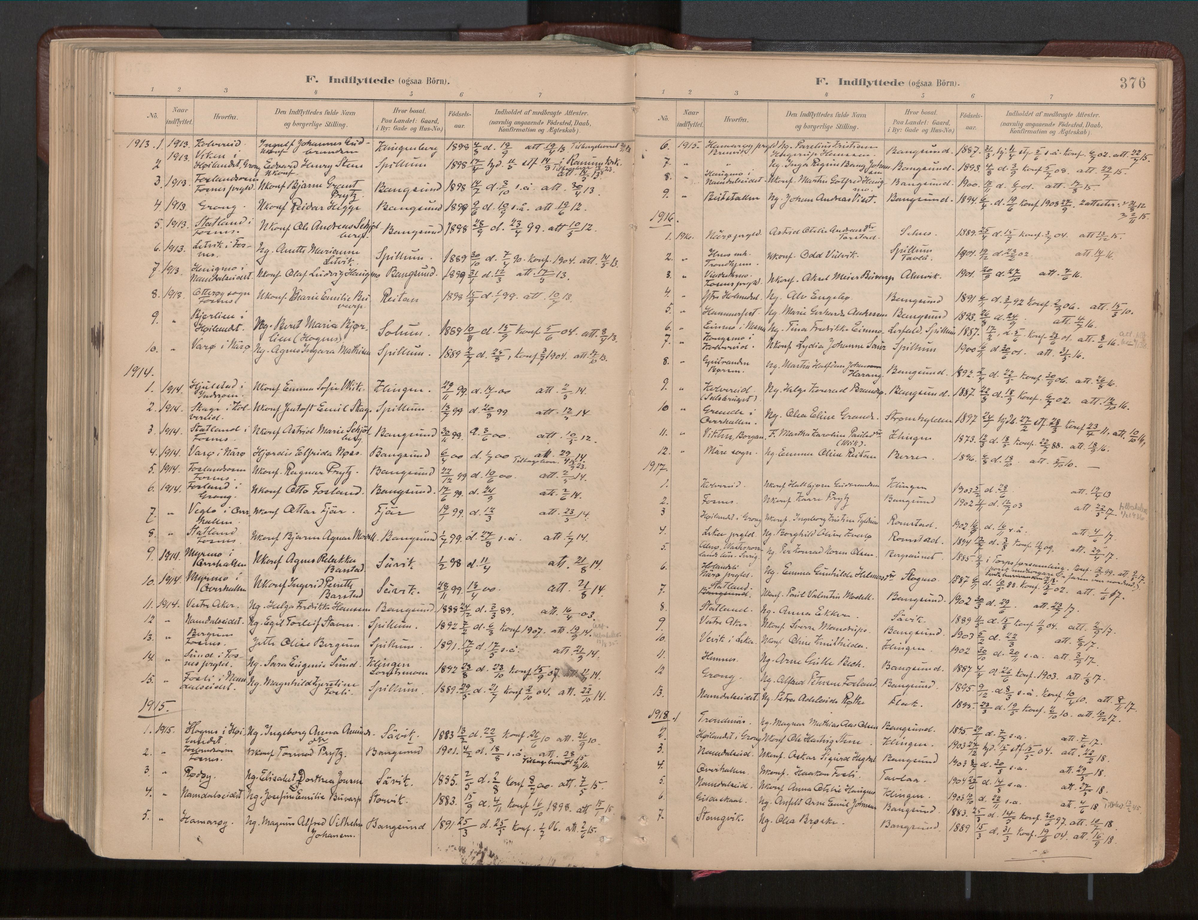Ministerialprotokoller, klokkerbøker og fødselsregistre - Nord-Trøndelag, SAT/A-1458/770/L0589: Parish register (official) no. 770A03, 1887-1929, p. 376
