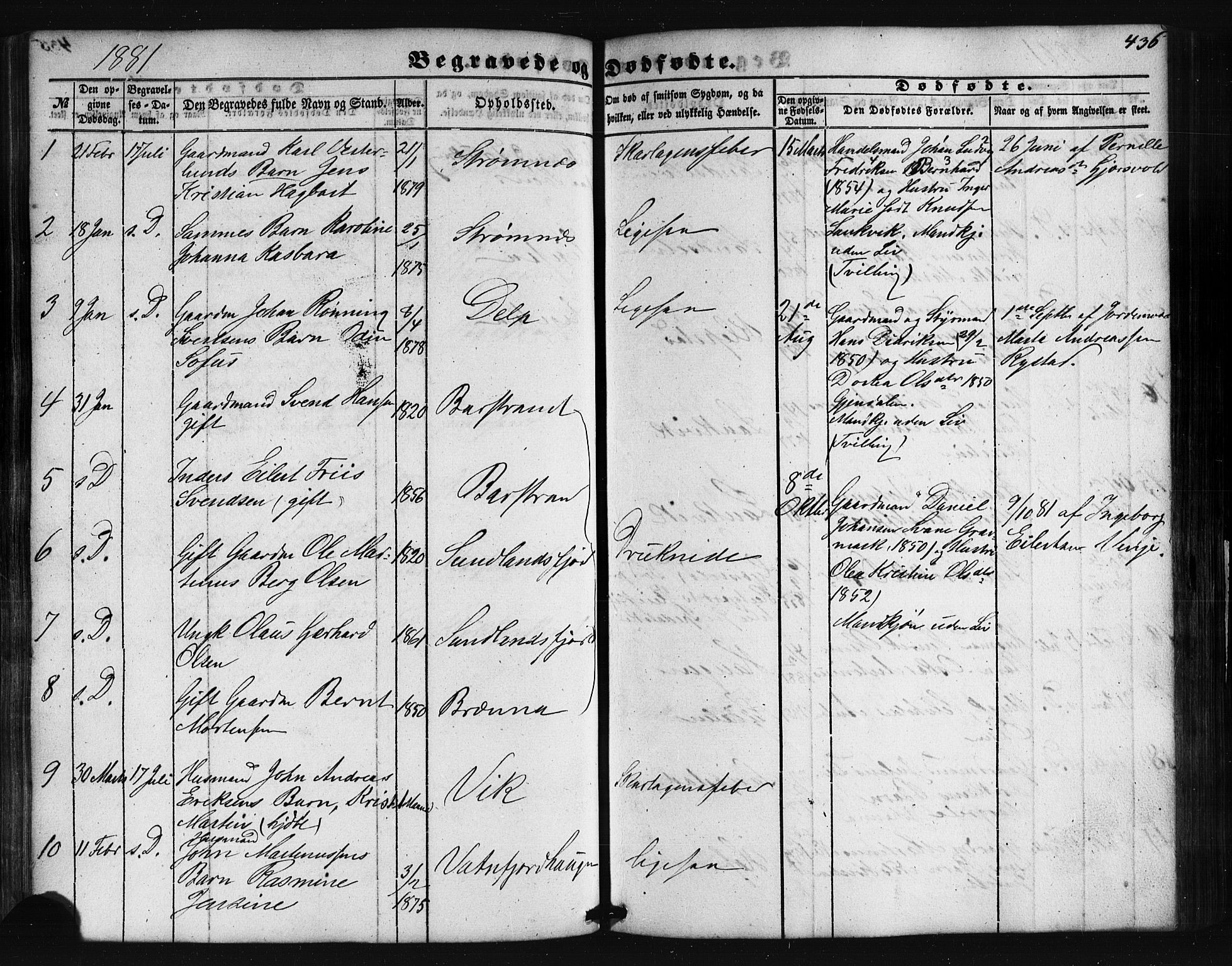 Ministerialprotokoller, klokkerbøker og fødselsregistre - Nordland, AV/SAT-A-1459/876/L1095: Parish register (official) no. 876A01, 1863-1885, p. 436