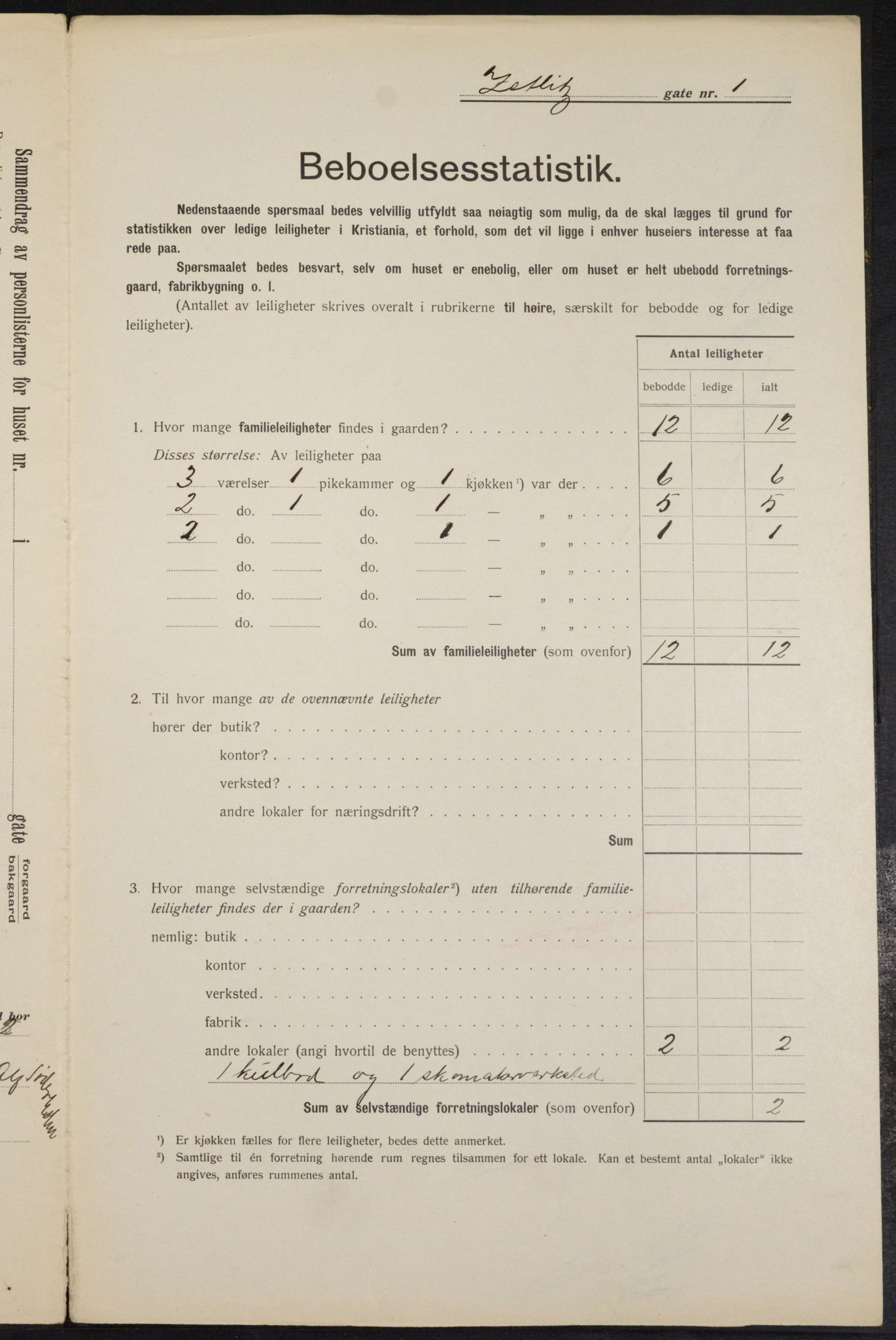 OBA, Municipal Census 1912 for Kristiania, 1912, p. 128578