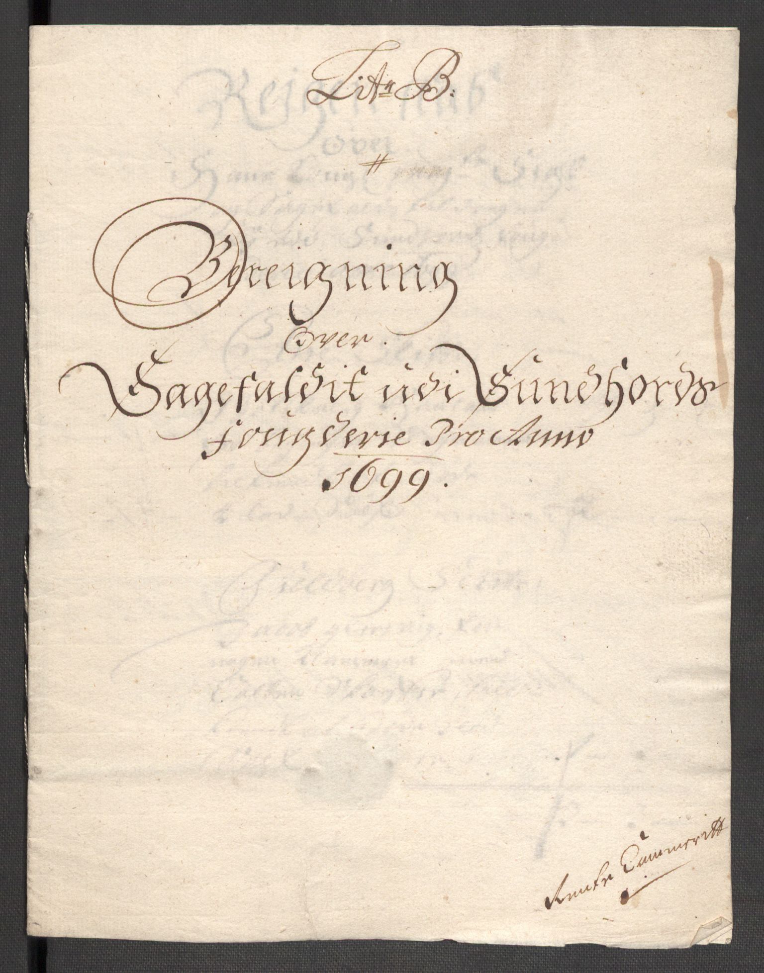 Rentekammeret inntil 1814, Reviderte regnskaper, Fogderegnskap, AV/RA-EA-4092/R48/L2978: Fogderegnskap Sunnhordland og Hardanger, 1699, p. 42