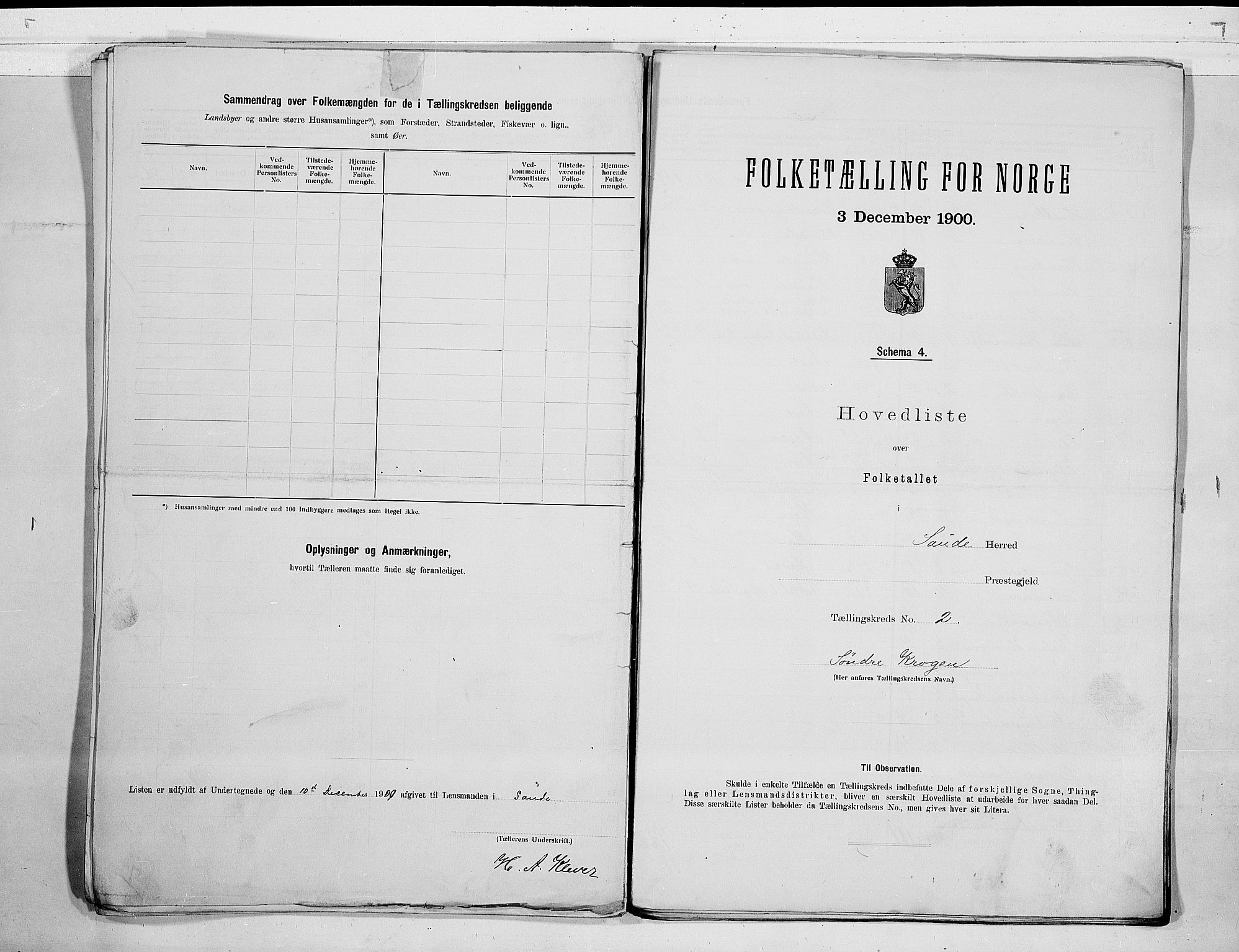 SAKO, 1900 census for Sauherad, 1900, p. 6