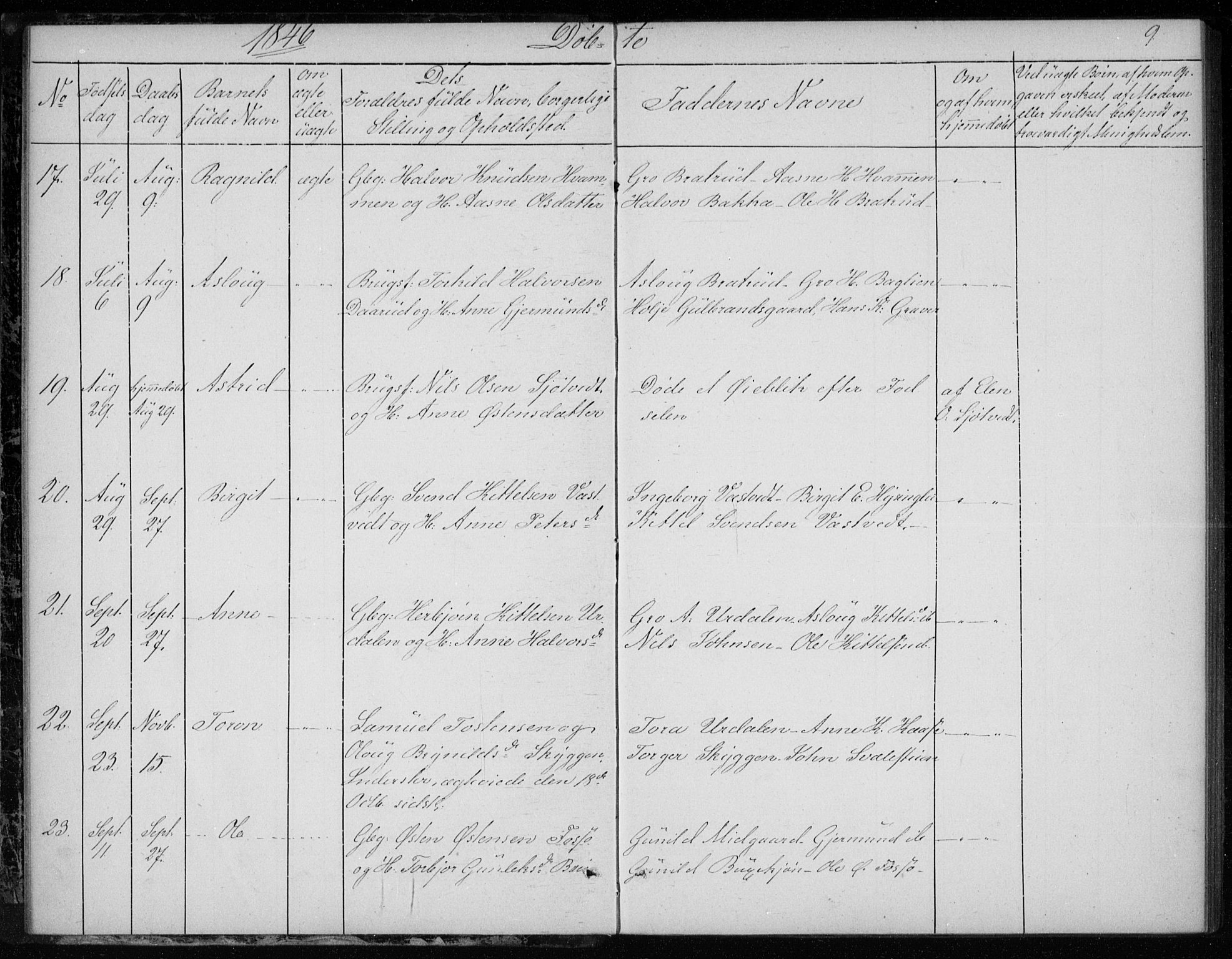 Gransherad kirkebøker, AV/SAKO-A-267/F/Fb/L0003: Parish register (official) no. II 3, 1844-1859, p. 9