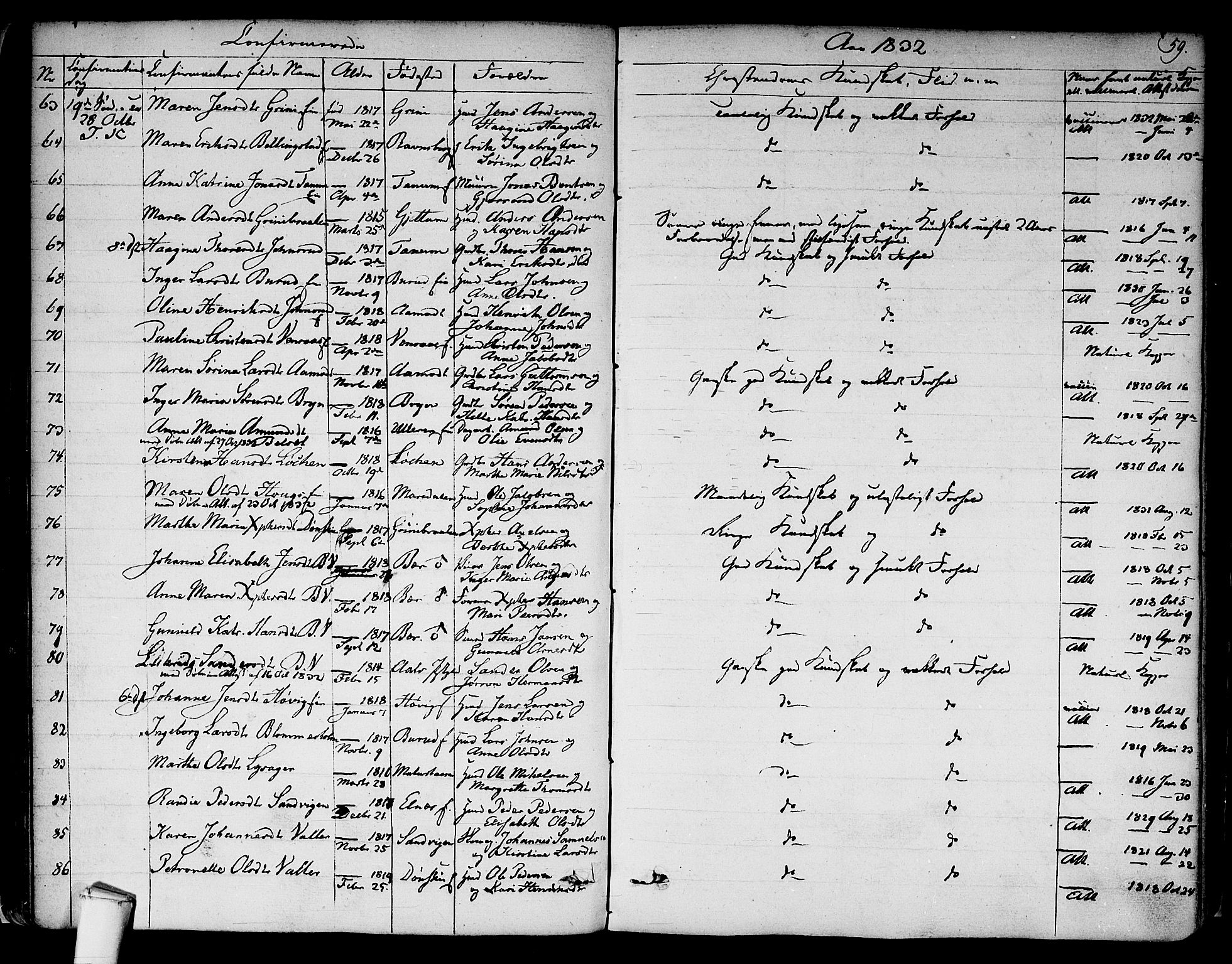 Asker prestekontor Kirkebøker, SAO/A-10256a/F/Fa/L0009: Parish register (official) no. I 9, 1825-1878, p. 59