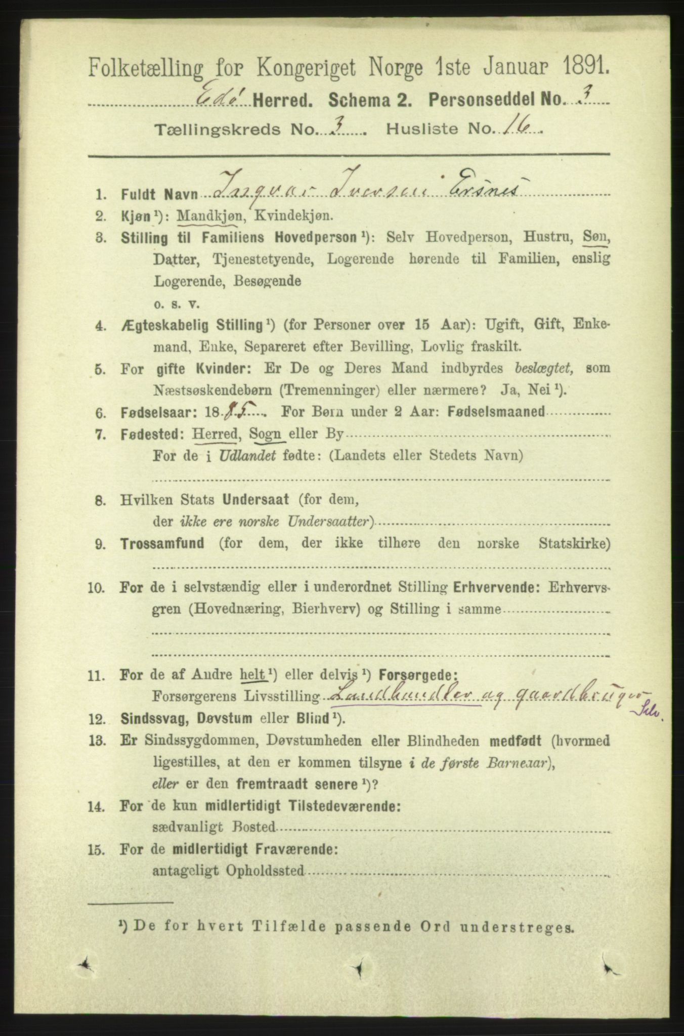 RA, 1891 census for 1573 Edøy, 1891, p. 798