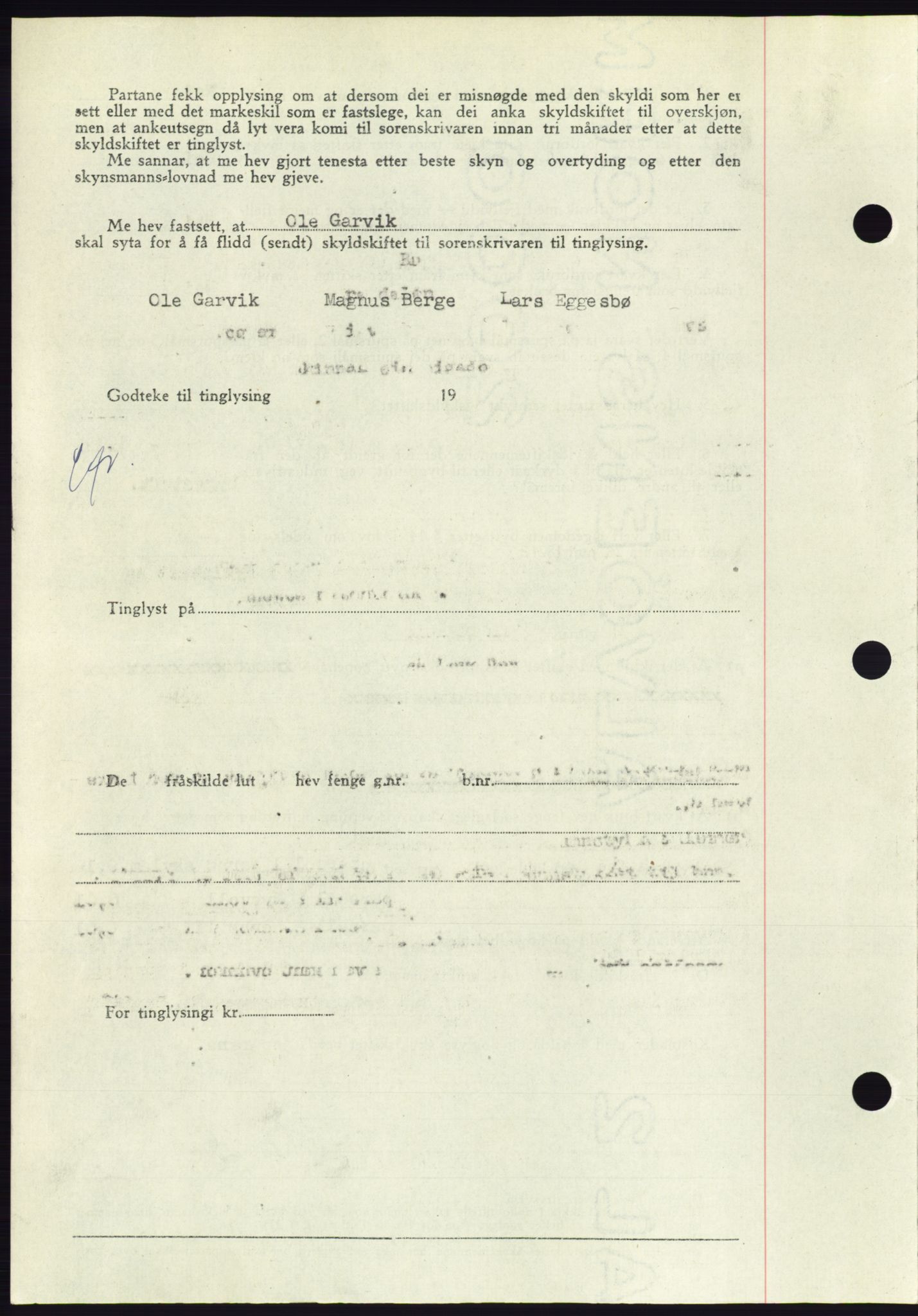 Søre Sunnmøre sorenskriveri, AV/SAT-A-4122/1/2/2C/L0082: Mortgage book no. 8A, 1948-1948, Diary no: : 1094/1948