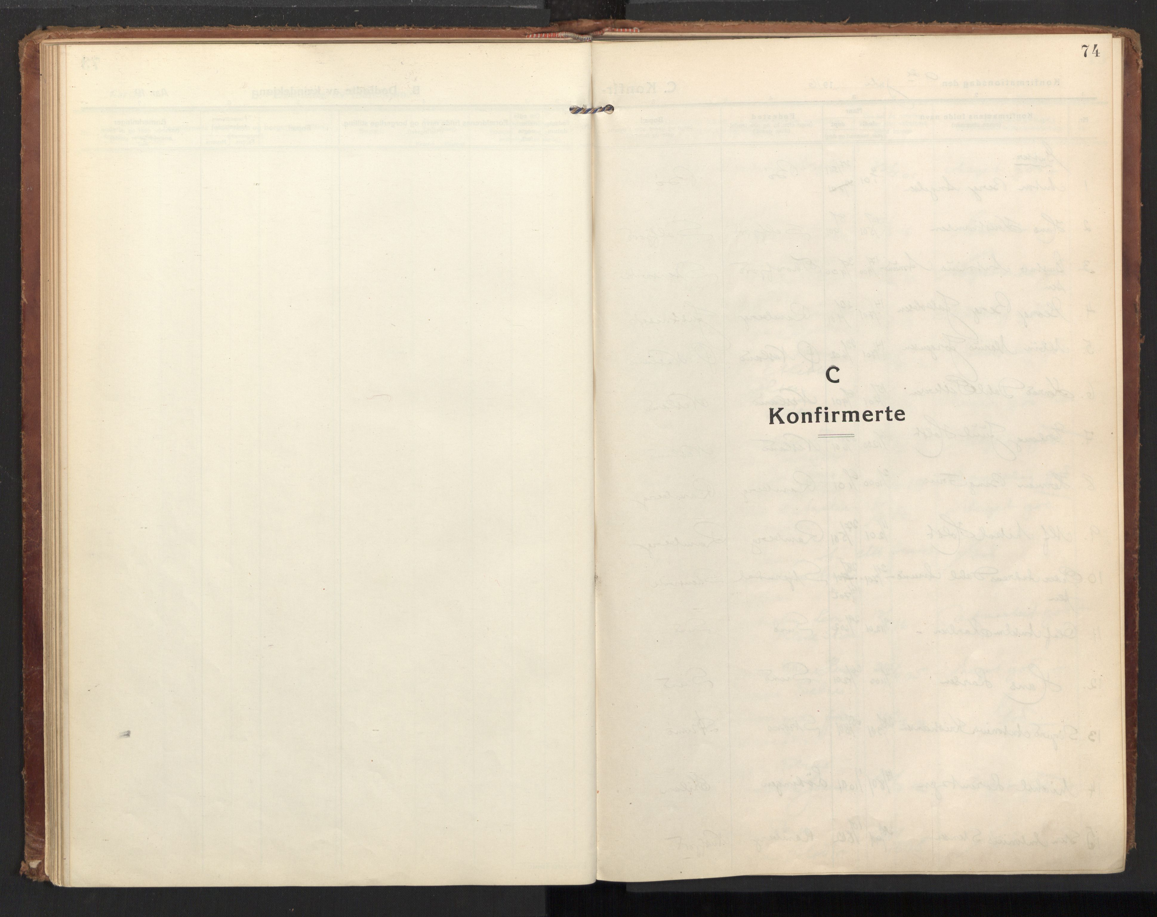 Ministerialprotokoller, klokkerbøker og fødselsregistre - Nordland, SAT/A-1459/885/L1210: Parish register (official) no. 885A10, 1916-1926, p. 74