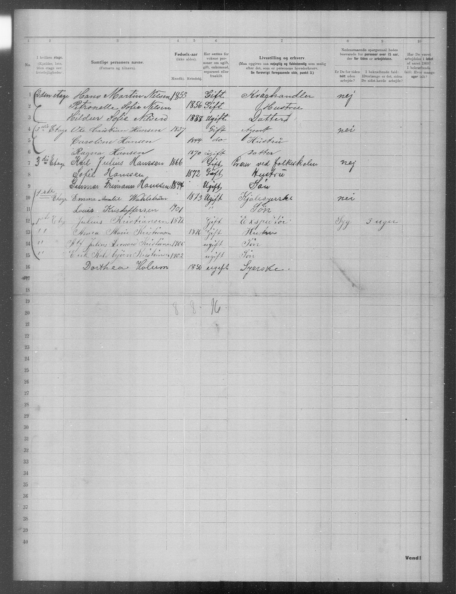 OBA, Municipal Census 1903 for Kristiania, 1903, p. 9875