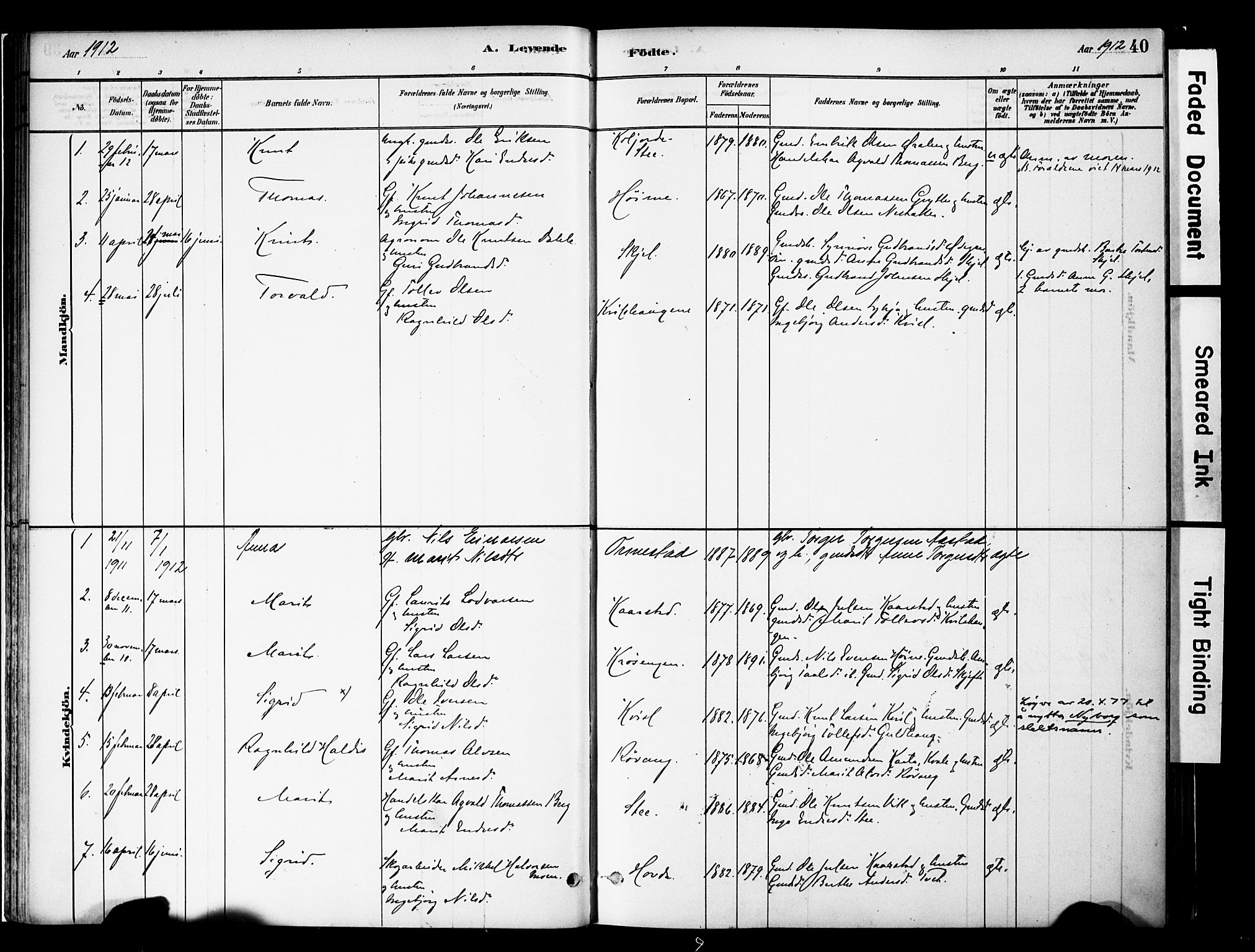 Vestre Slidre prestekontor, SAH/PREST-136/H/Ha/Haa/L0005: Parish register (official) no. 5, 1881-1912, p. 40