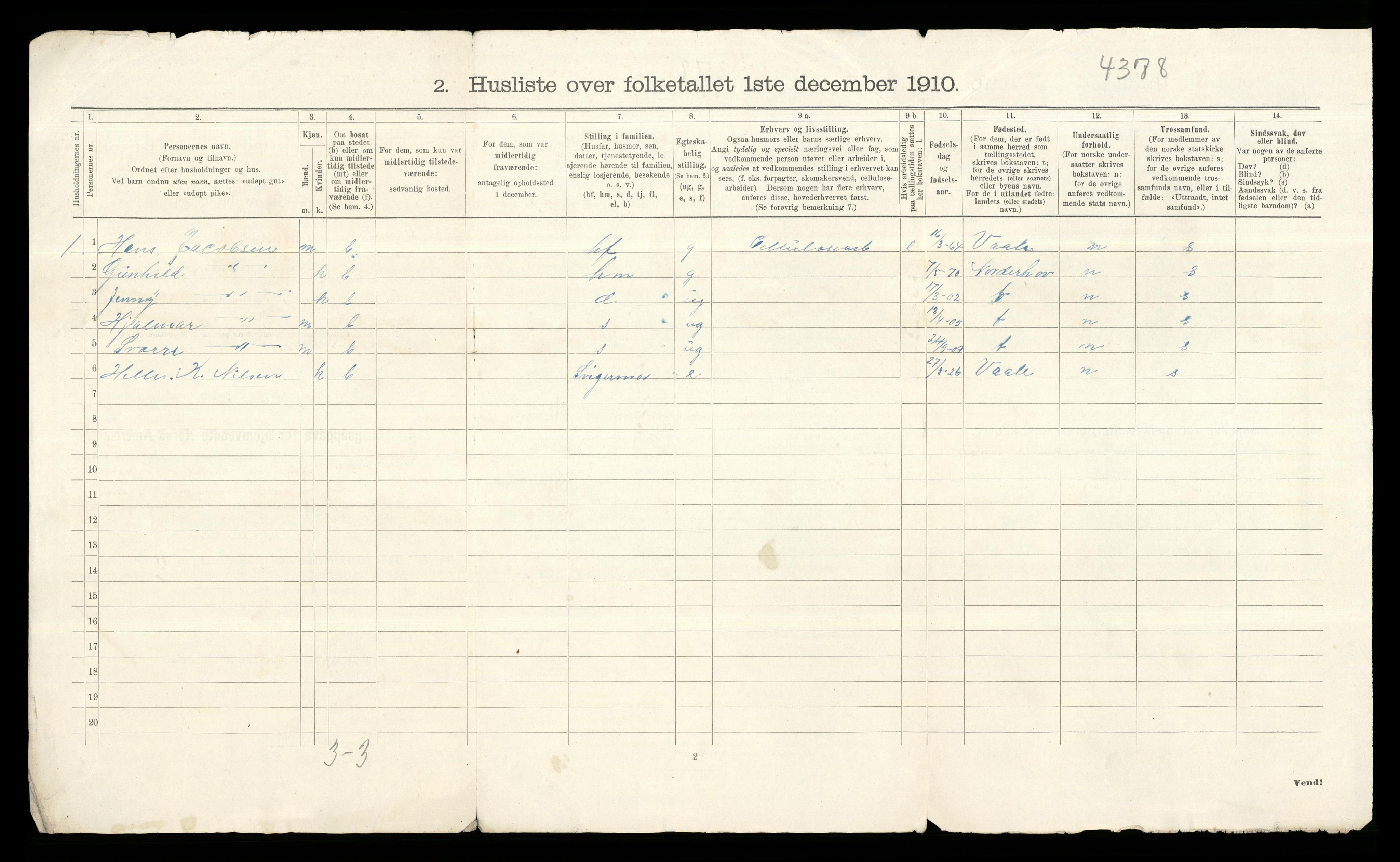 RA, 1910 census for Nedre Eiker, 1910, p. 44