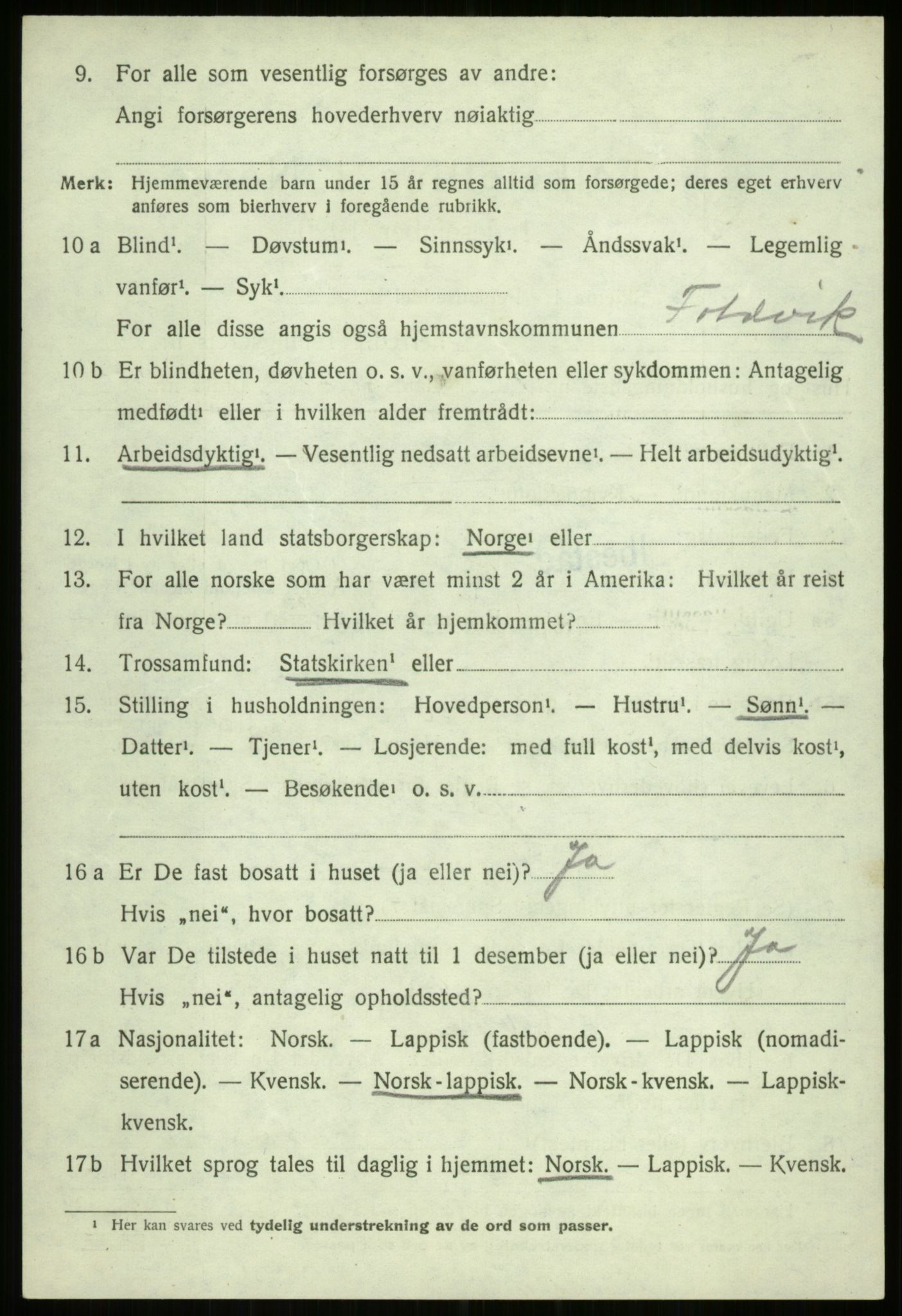 SATØ, 1920 census for Ibestad, 1920, p. 4968