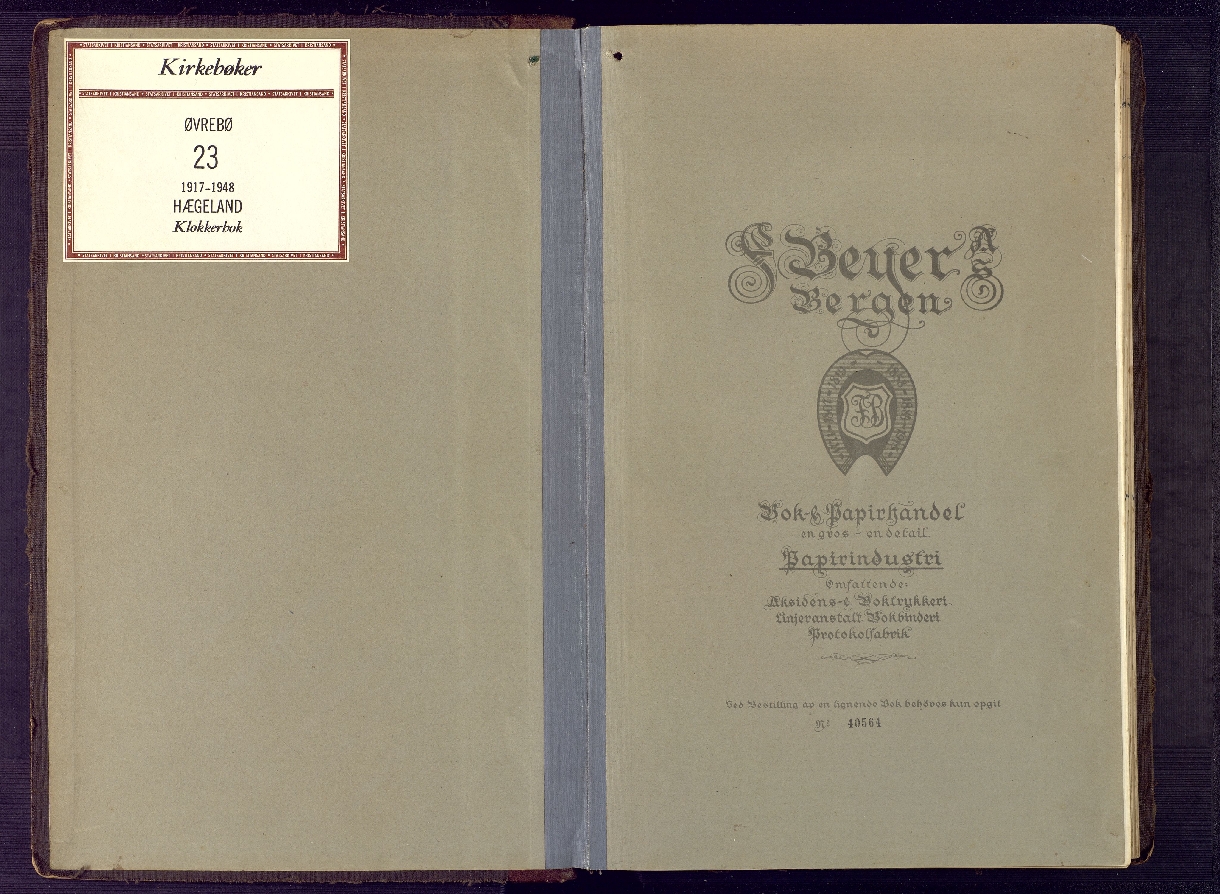 Vennesla sokneprestkontor, SAK/1111-0045/Fb/Fba/L0004: Parish register (copy) no. B 4, 1917-1948