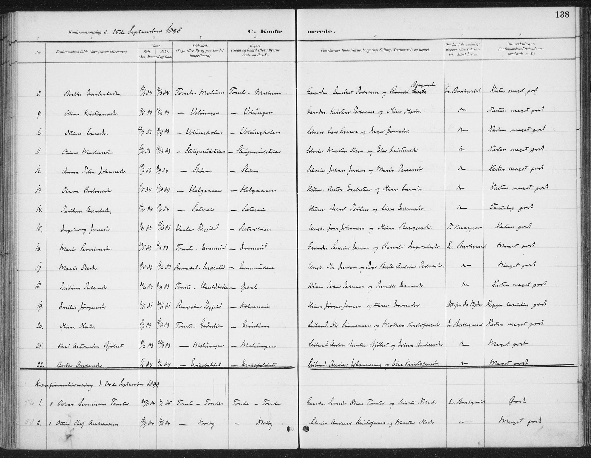 Romedal prestekontor, AV/SAH-PREST-004/K/L0008: Parish register (official) no. 8, 1887-1905, p. 138