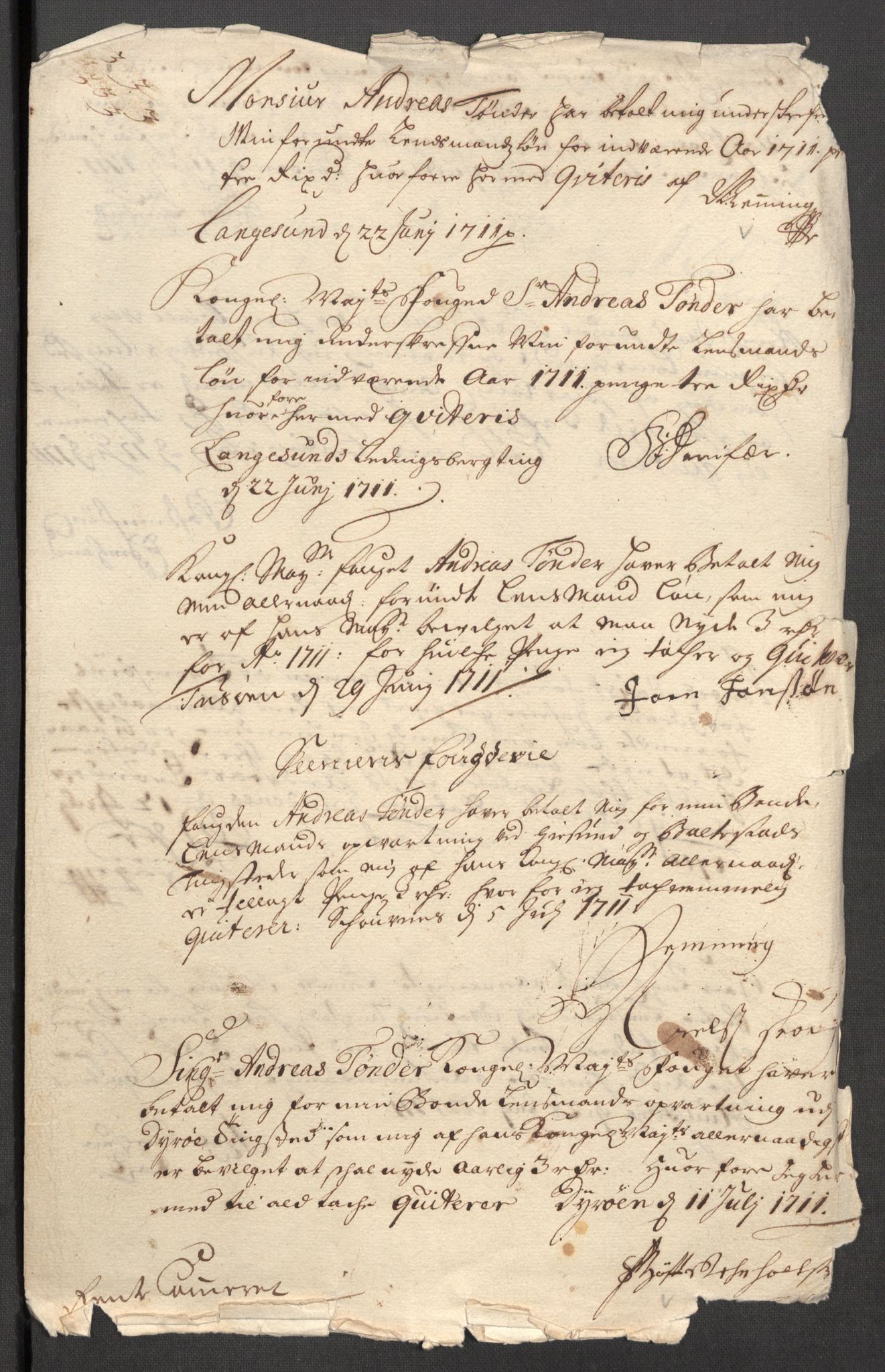Rentekammeret inntil 1814, Reviderte regnskaper, Fogderegnskap, RA/EA-4092/R68/L4758: Fogderegnskap Senja og Troms, 1711-1712, p. 284