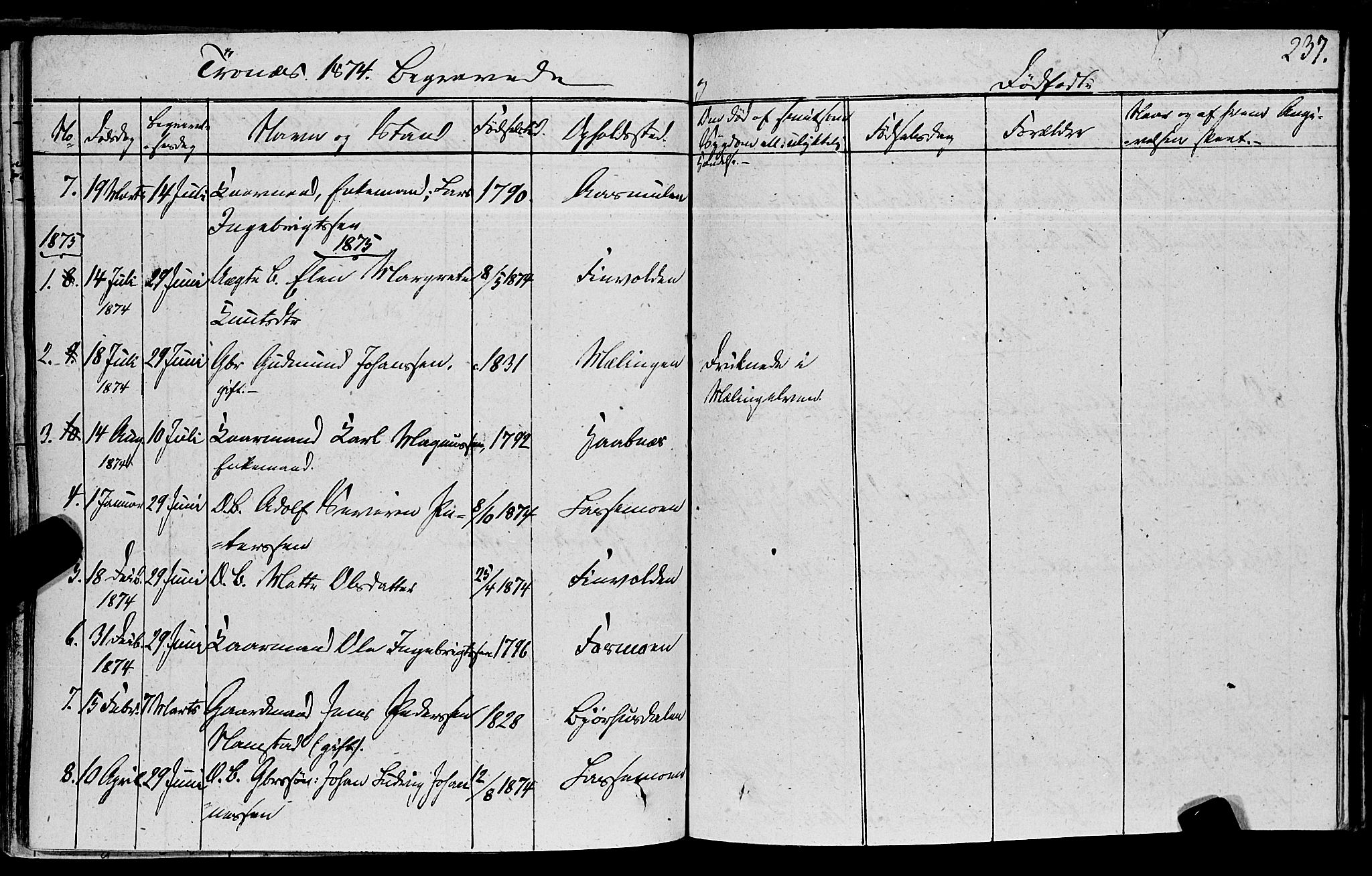 Ministerialprotokoller, klokkerbøker og fødselsregistre - Nord-Trøndelag, SAT/A-1458/762/L0538: Parish register (official) no. 762A02 /2, 1833-1879, p. 237