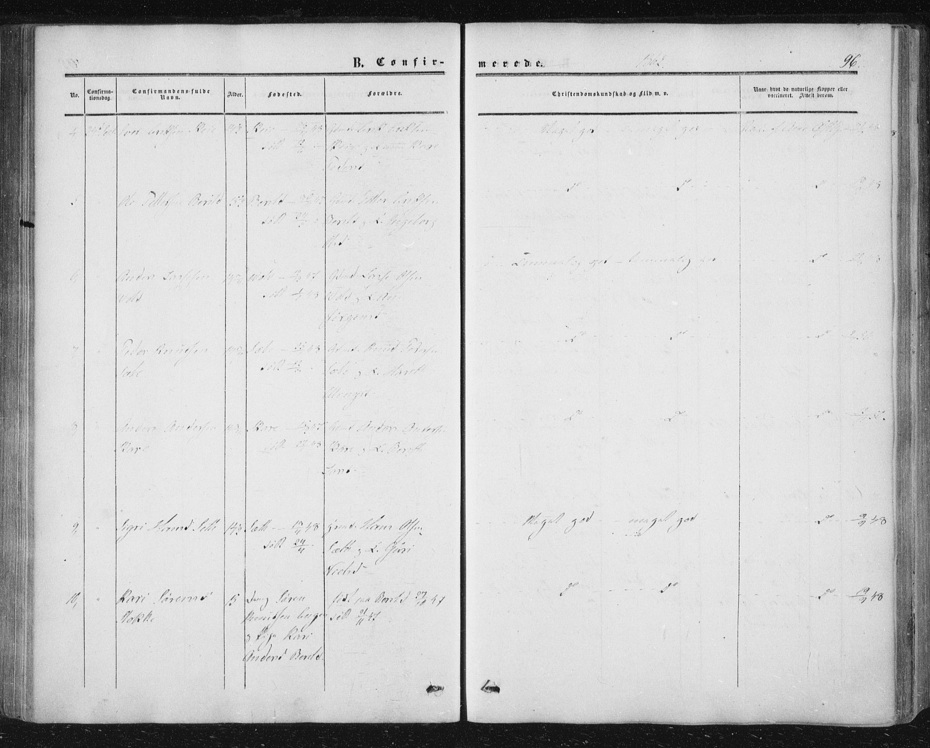 Ministerialprotokoller, klokkerbøker og fødselsregistre - Møre og Romsdal, AV/SAT-A-1454/543/L0562: Parish register (official) no. 543A02, 1854-1884, p. 96