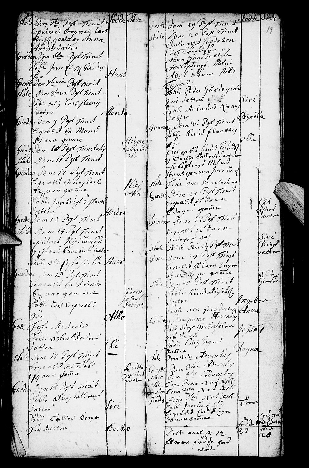 Etne sokneprestembete, AV/SAB-A-75001/H/Haa: Parish register (official) no. A 2, 1725-1755, p. 19