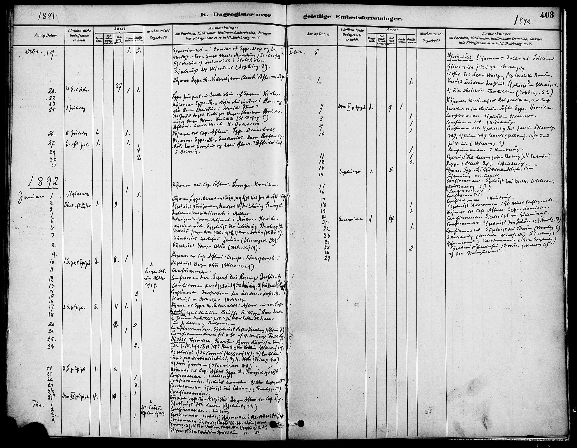 Gamle Aker prestekontor Kirkebøker, SAO/A-10617a/F/L0007: Parish register (official) no. 7, 1882-1890, p. 403