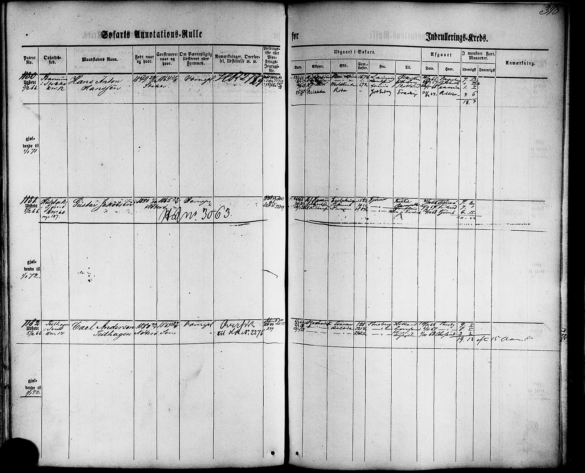 Tønsberg innrulleringskontor, AV/SAKO-A-786/F/Fb/L0001: Annotasjonsrulle Patent nr. 1-1724, 1860-1868, p. 417