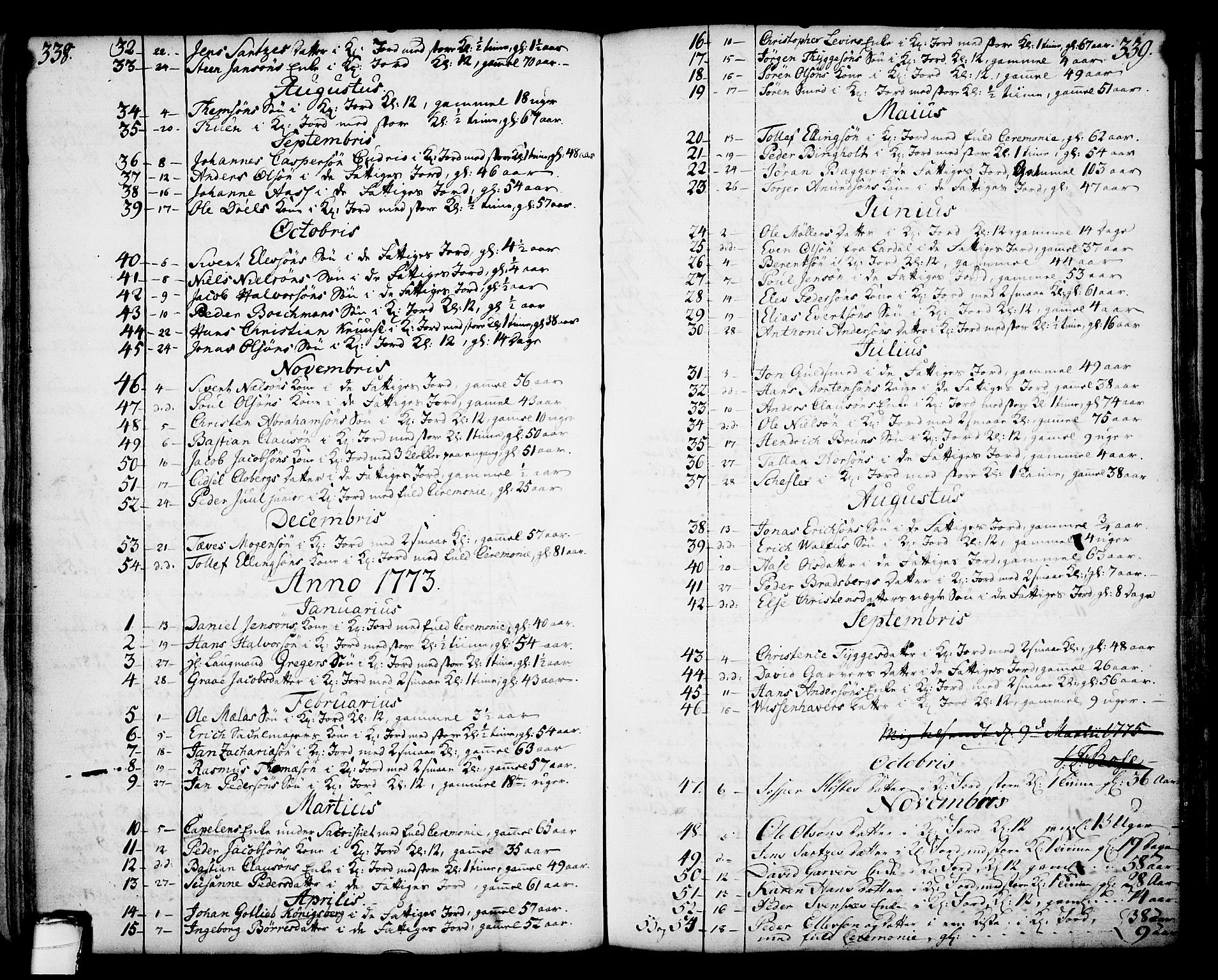 Skien kirkebøker, AV/SAKO-A-302/F/Fa/L0003: Parish register (official) no. 3, 1755-1791, p. 338-339