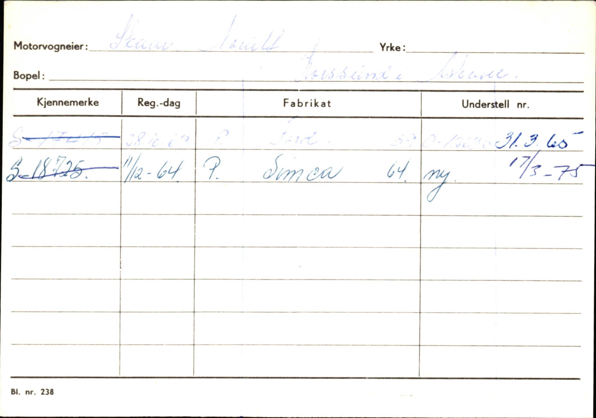 Statens vegvesen, Sogn og Fjordane vegkontor, AV/SAB-A-5301/4/F/L0132: Eigarregister Askvoll A-Å. Balestrand A-Å, 1945-1975, p. 1131