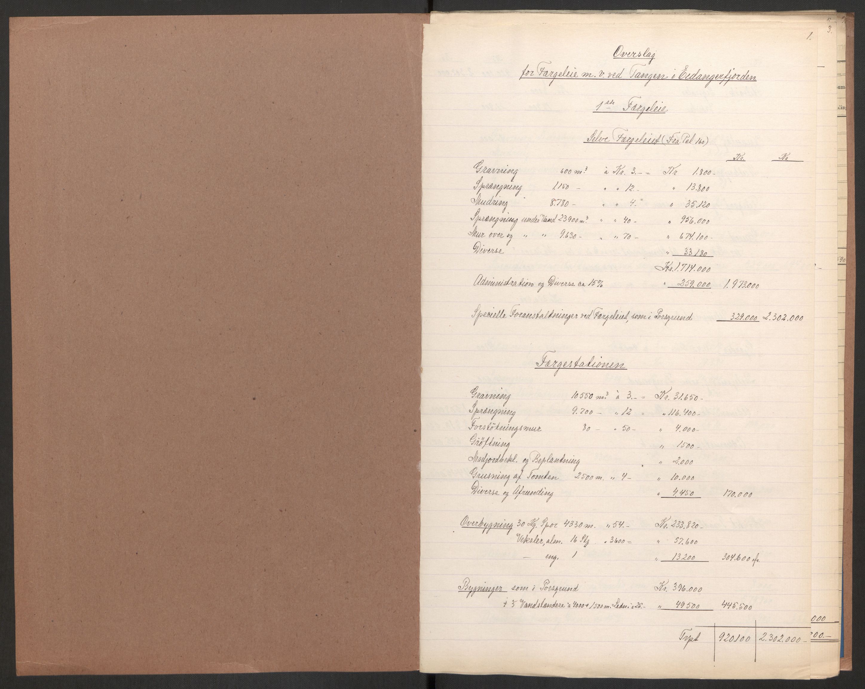 Norges Statsbaner, Baneavdelingen B, RA/S-1619/1/F/Fa/L0042: NORGE-JYLLAND, 1920, p. 20
