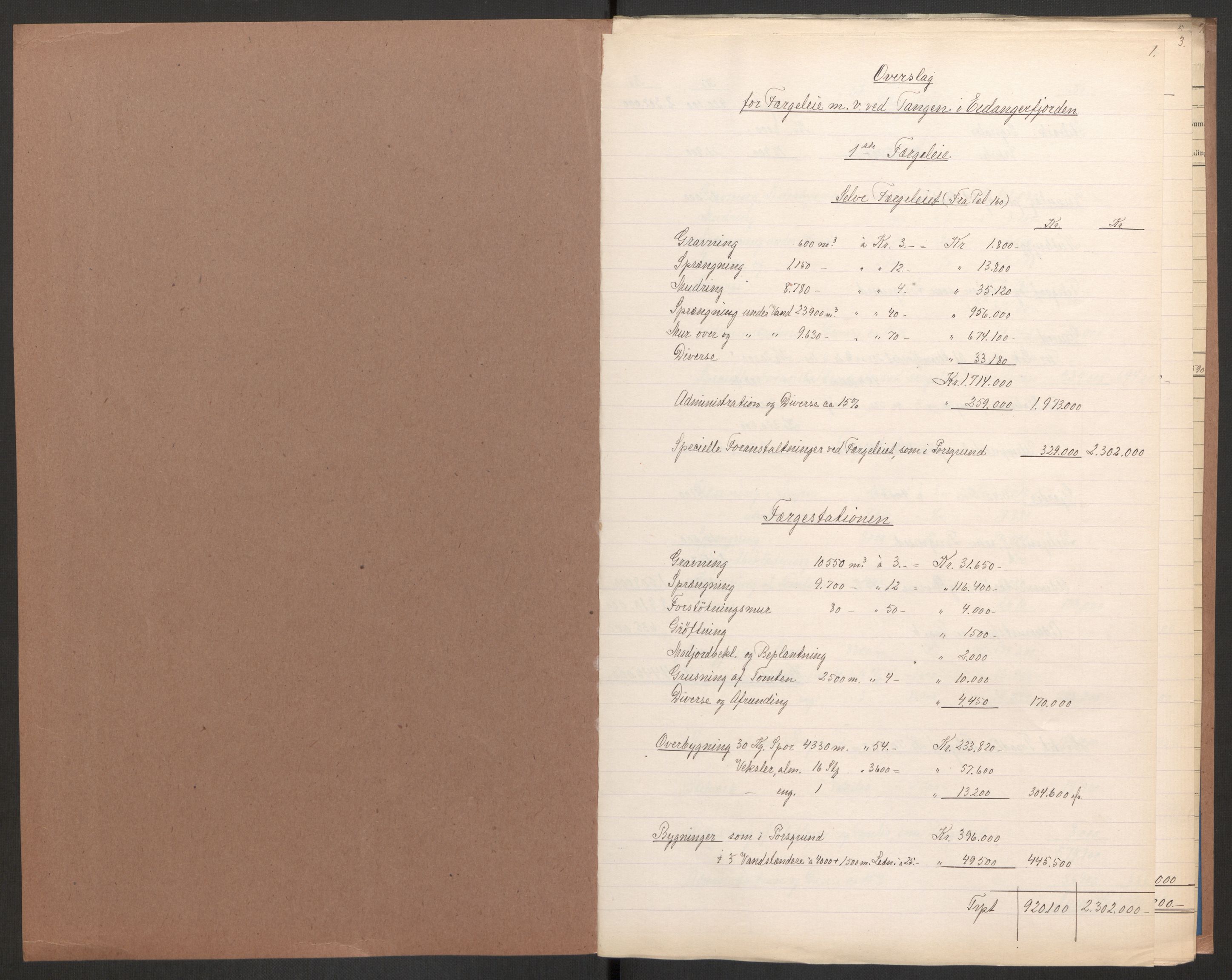 Norges Statsbaner, Baneavdelingen B, AV/RA-S-1619/1/F/Fa/L0042: NORGE-JYLLAND, 1920, p. 20