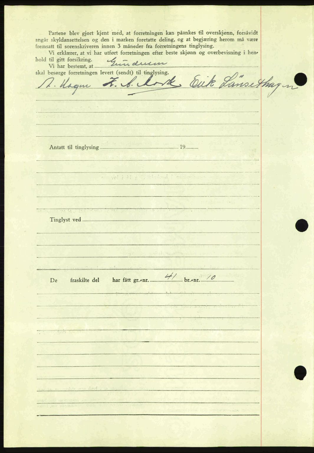 Romsdal sorenskriveri, AV/SAT-A-4149/1/2/2C: Mortgage book no. A17, 1944-1945, Diary no: : 247/1945