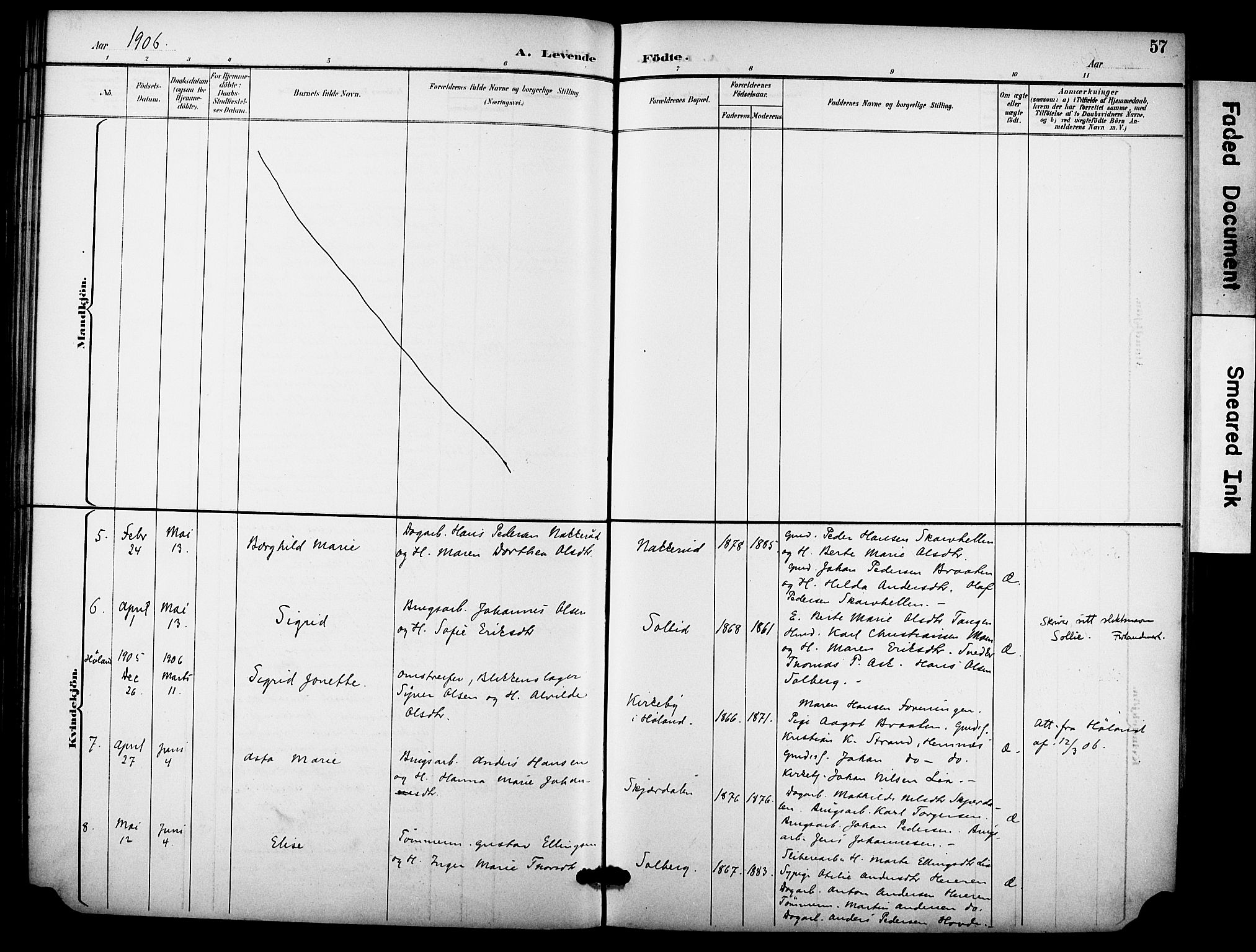 Hole kirkebøker, AV/SAKO-A-228/F/Fb/L0002: Parish register (official) no. II 2, 1892-1906, p. 57