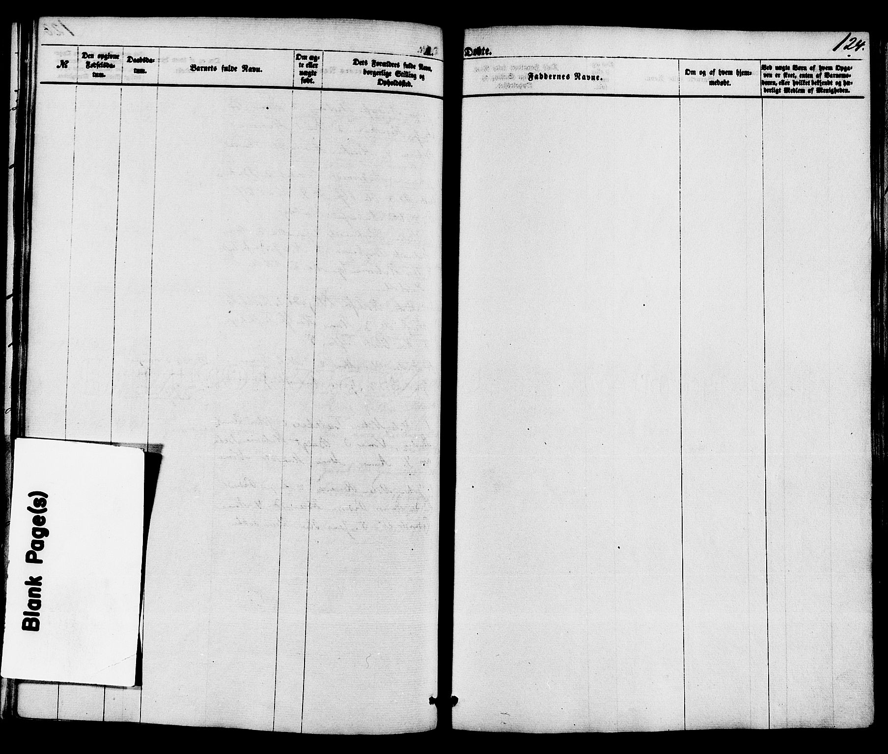 Holla kirkebøker, AV/SAKO-A-272/F/Fa/L0007: Parish register (official) no. 7, 1869-1881, p. 124