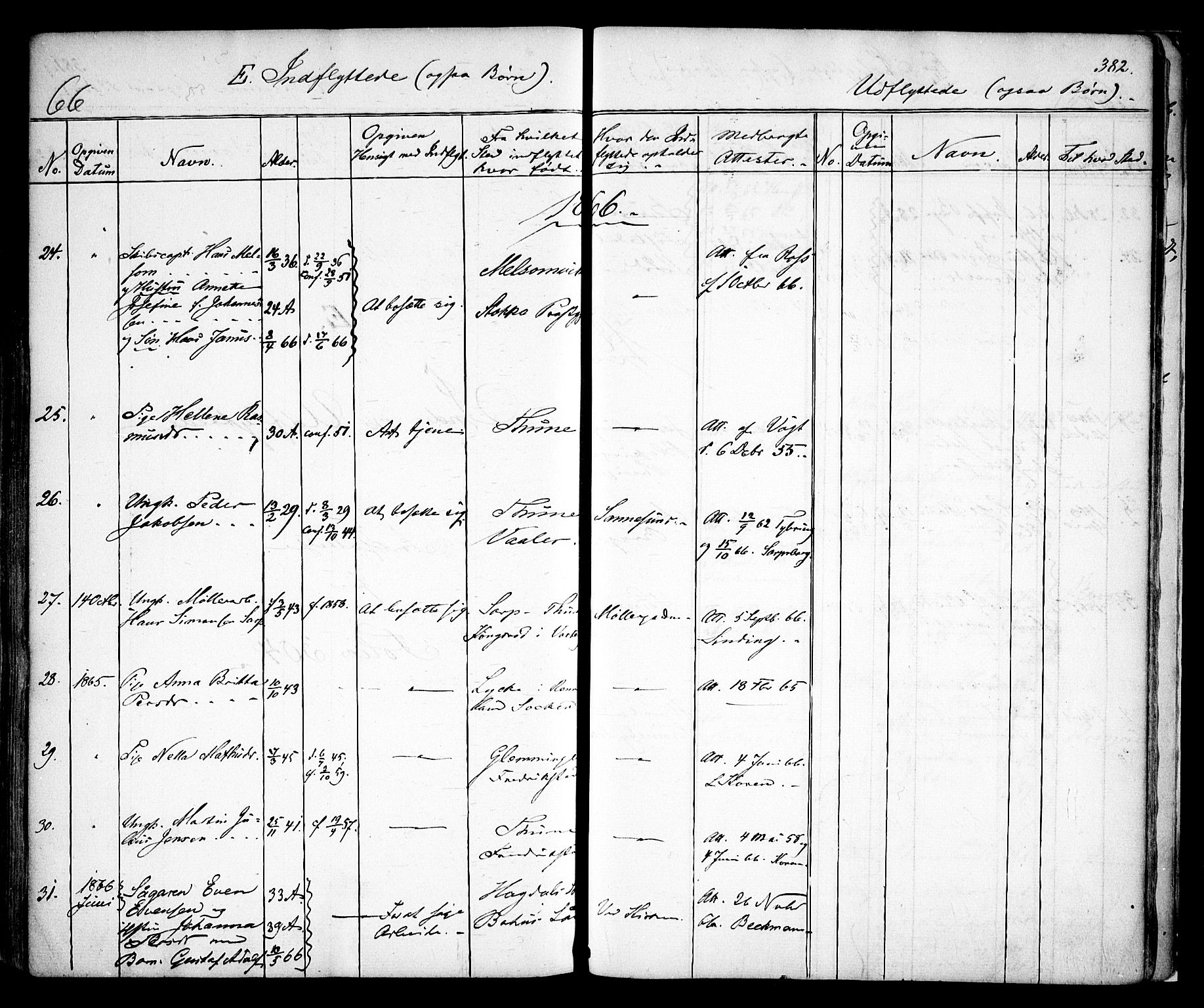 Sarpsborg prestekontor Kirkebøker, AV/SAO-A-2006/F/Fa/L0001: Parish register (official) no. 1, 1859-1868, p. 382