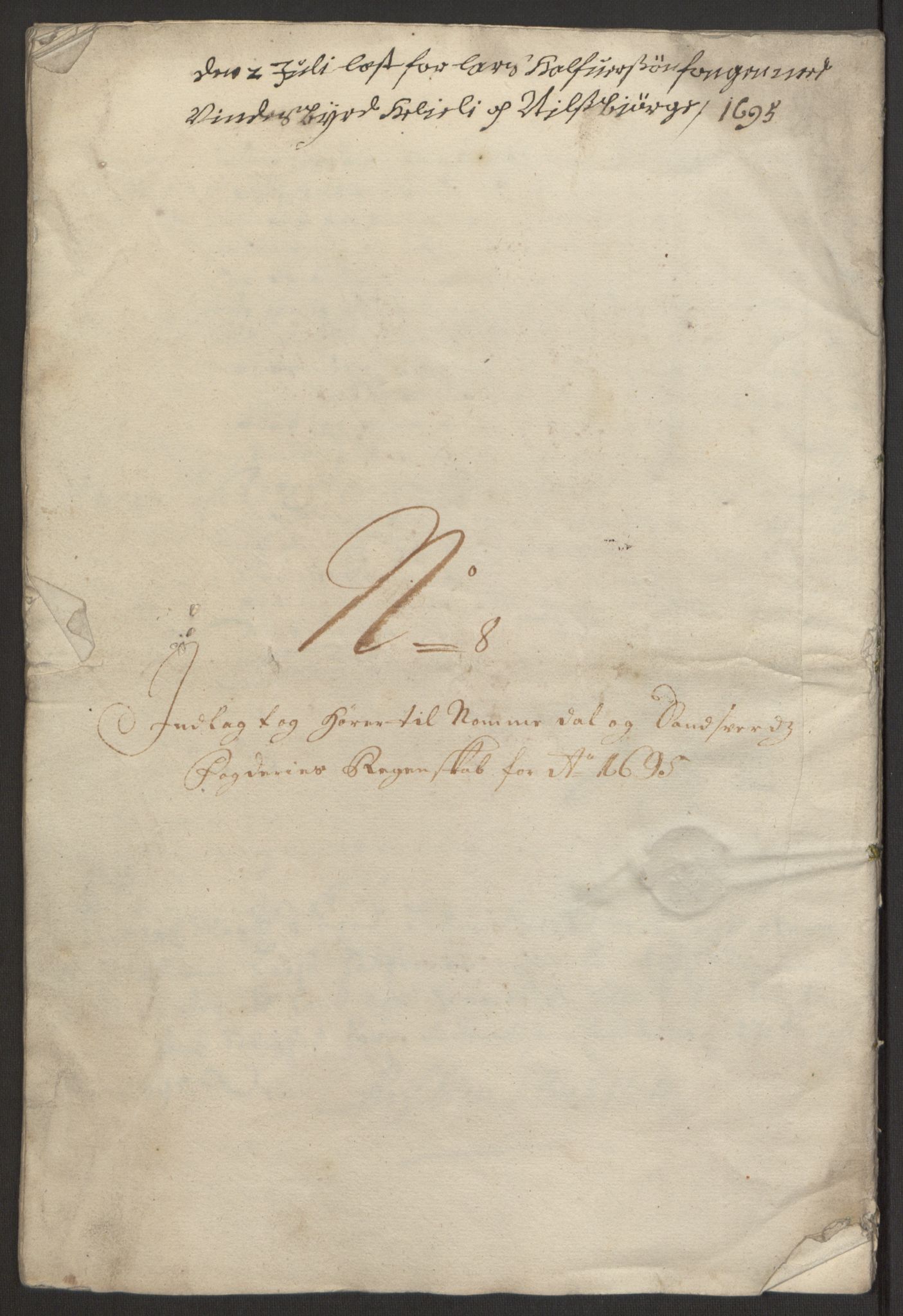 Rentekammeret inntil 1814, Reviderte regnskaper, Fogderegnskap, AV/RA-EA-4092/R24/L1575: Fogderegnskap Numedal og Sandsvær, 1692-1695, p. 506