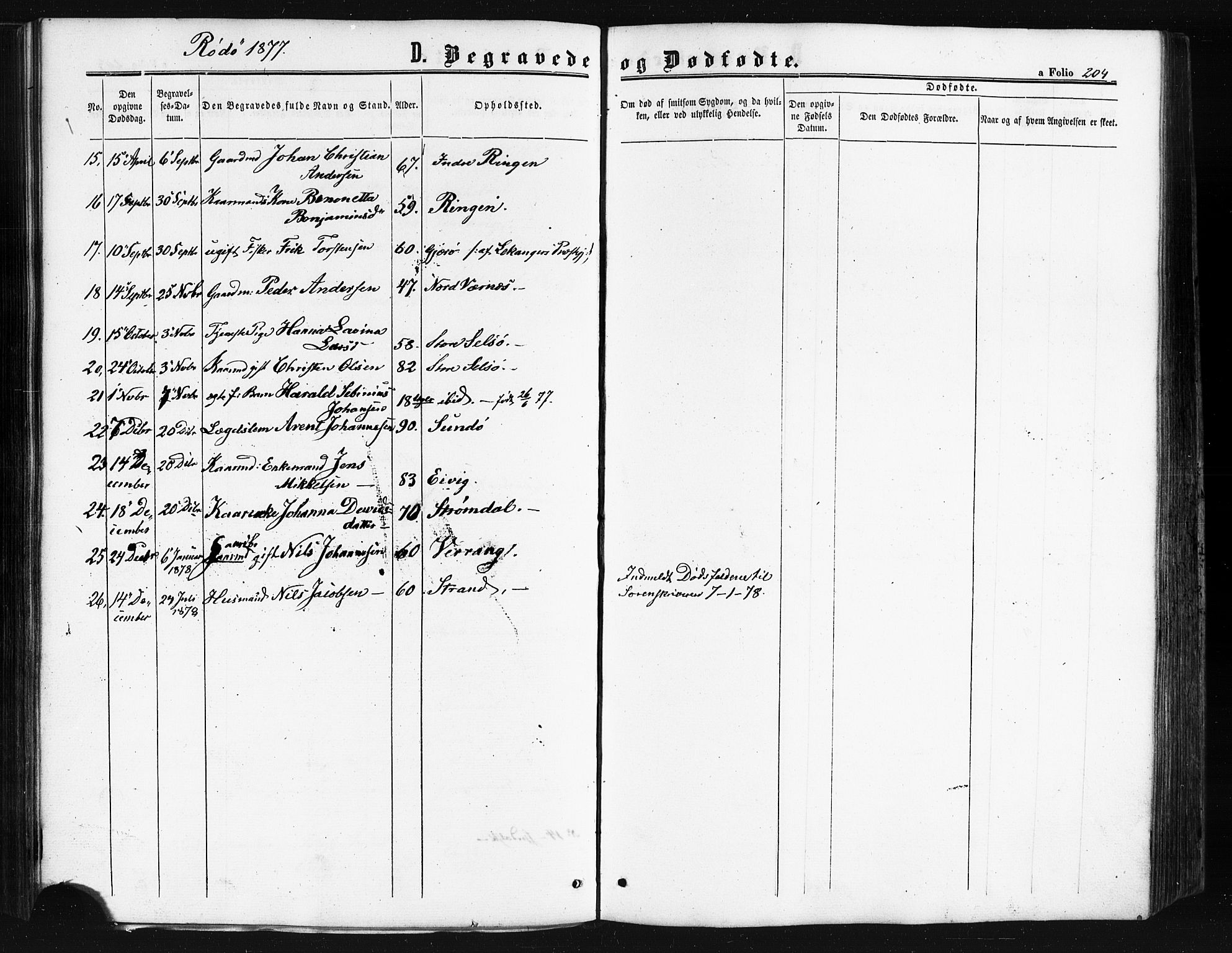 Ministerialprotokoller, klokkerbøker og fødselsregistre - Nordland, AV/SAT-A-1459/841/L0607: Parish register (official) no. 841A11 /1, 1863-1877, p. 204