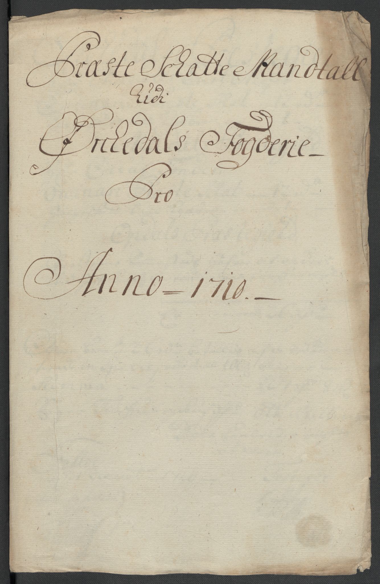 Rentekammeret inntil 1814, Reviderte regnskaper, Fogderegnskap, RA/EA-4092/R60/L3960: Fogderegnskap Orkdal og Gauldal, 1710, p. 112