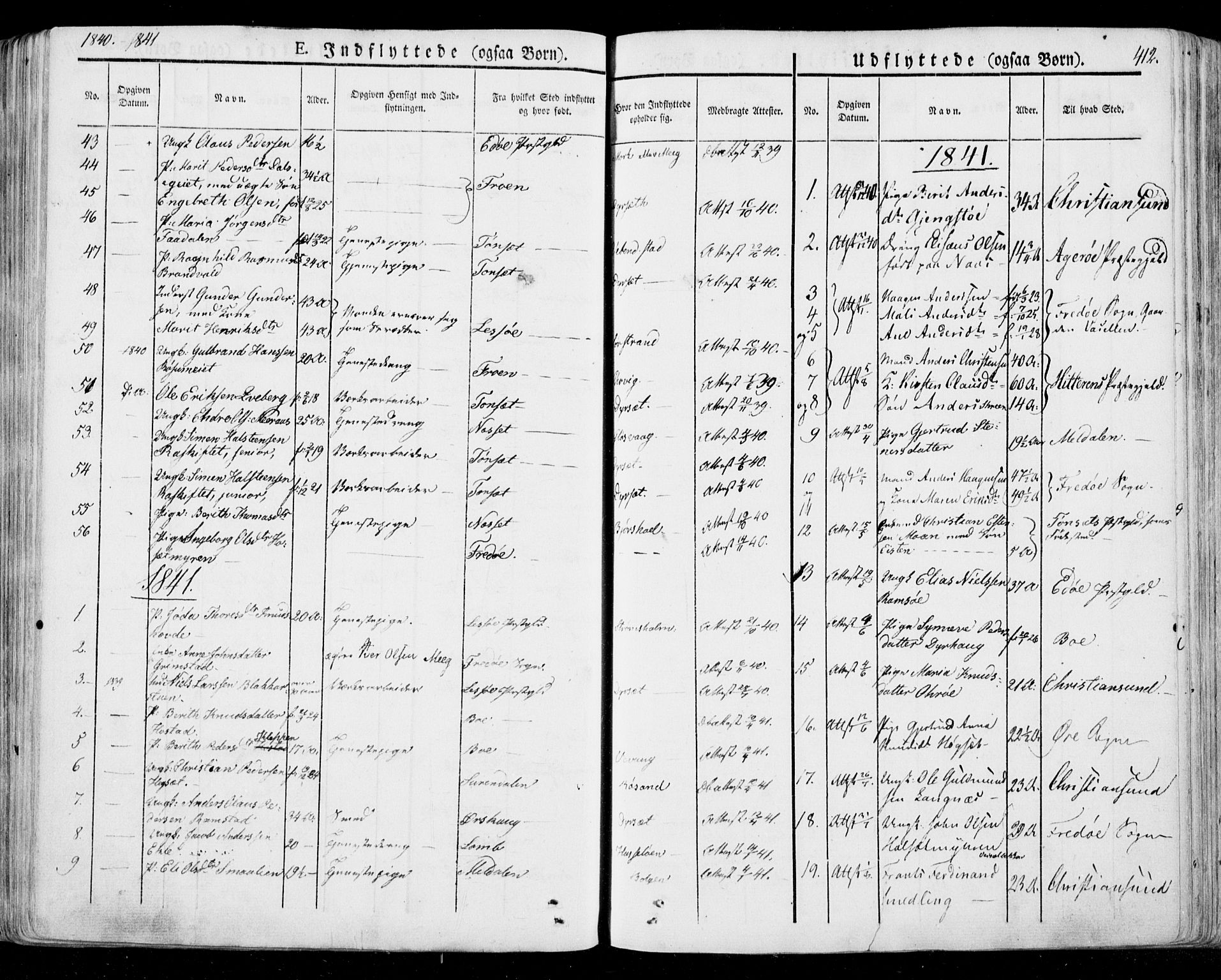 Ministerialprotokoller, klokkerbøker og fødselsregistre - Møre og Romsdal, SAT/A-1454/568/L0803: Parish register (official) no. 568A10, 1830-1853, p. 412