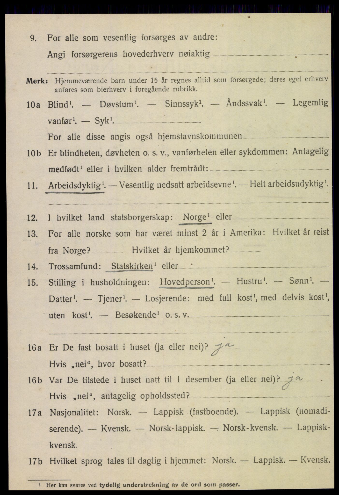 SAT, 1920 census for Meråker, 1920, p. 5975