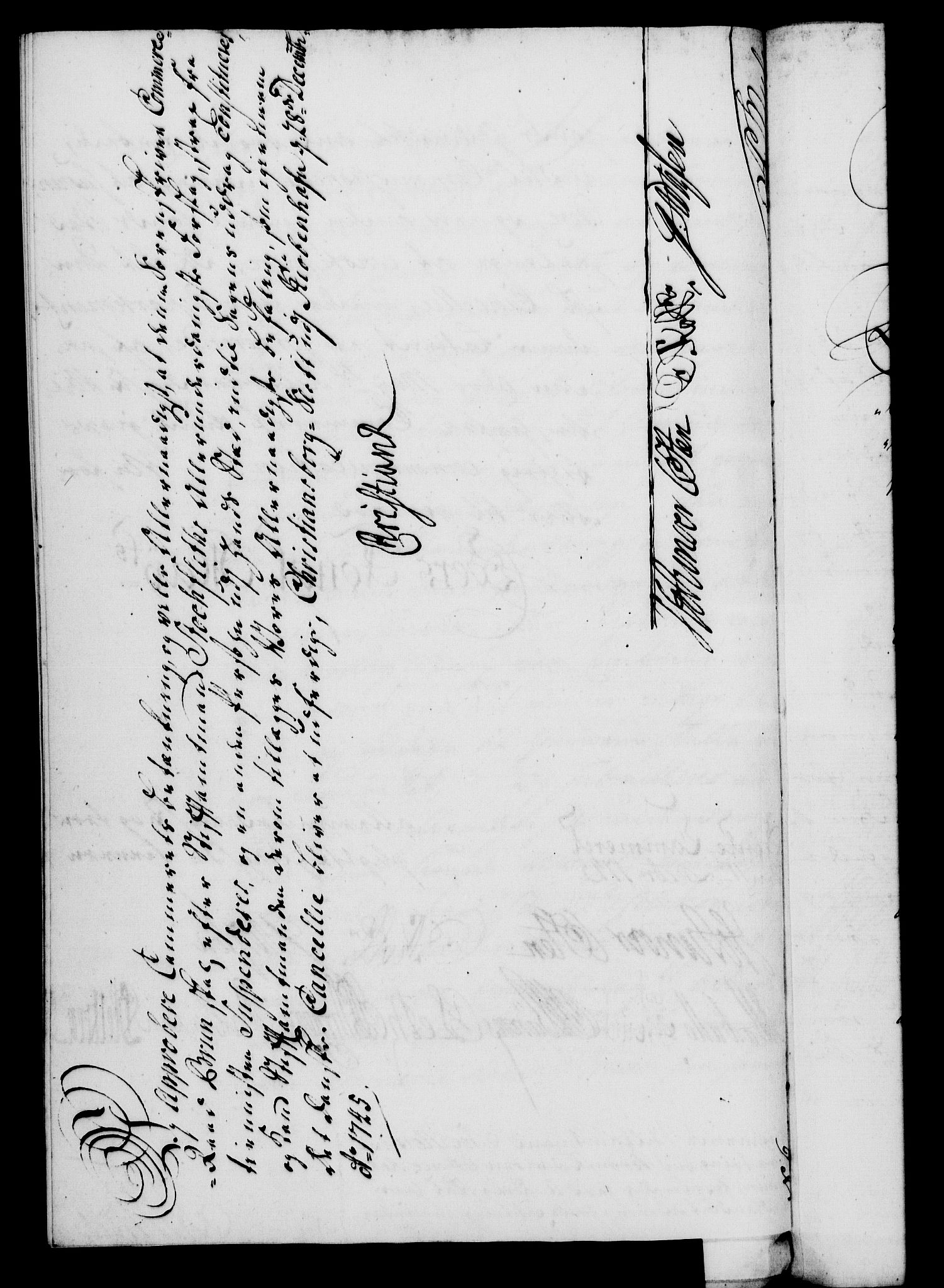 Rentekammeret, Kammerkanselliet, RA/EA-3111/G/Gf/Gfa/L0028: Norsk relasjons- og resolusjonsprotokoll (merket RK 52.28), 1745-1746, p. 581