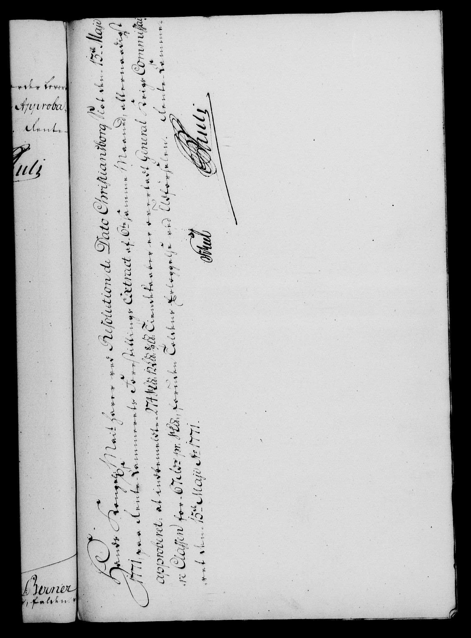 Rentekammeret, Kammerkanselliet, AV/RA-EA-3111/G/Gf/Gfa/L0053: Norsk relasjons- og resolusjonsprotokoll (merket RK 52.53), 1771, p. 154