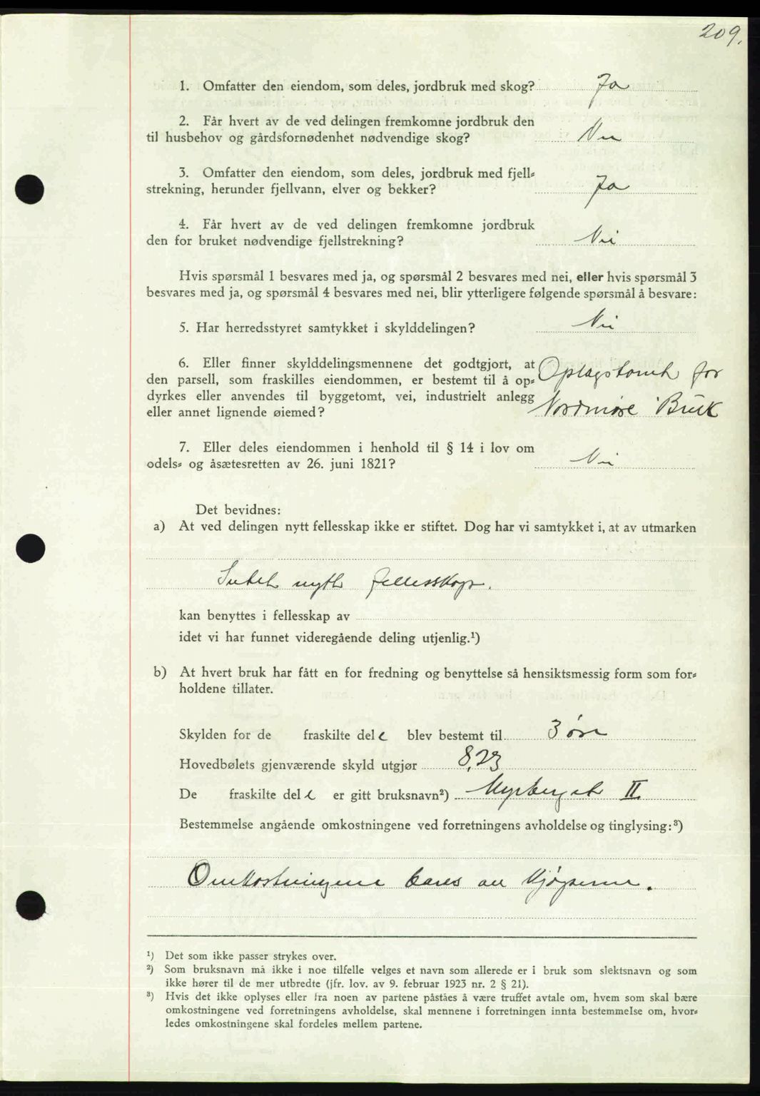 Nordmøre sorenskriveri, AV/SAT-A-4132/1/2/2Ca: Mortgage book no. A110, 1948-1949, Diary no: : 2970/1938