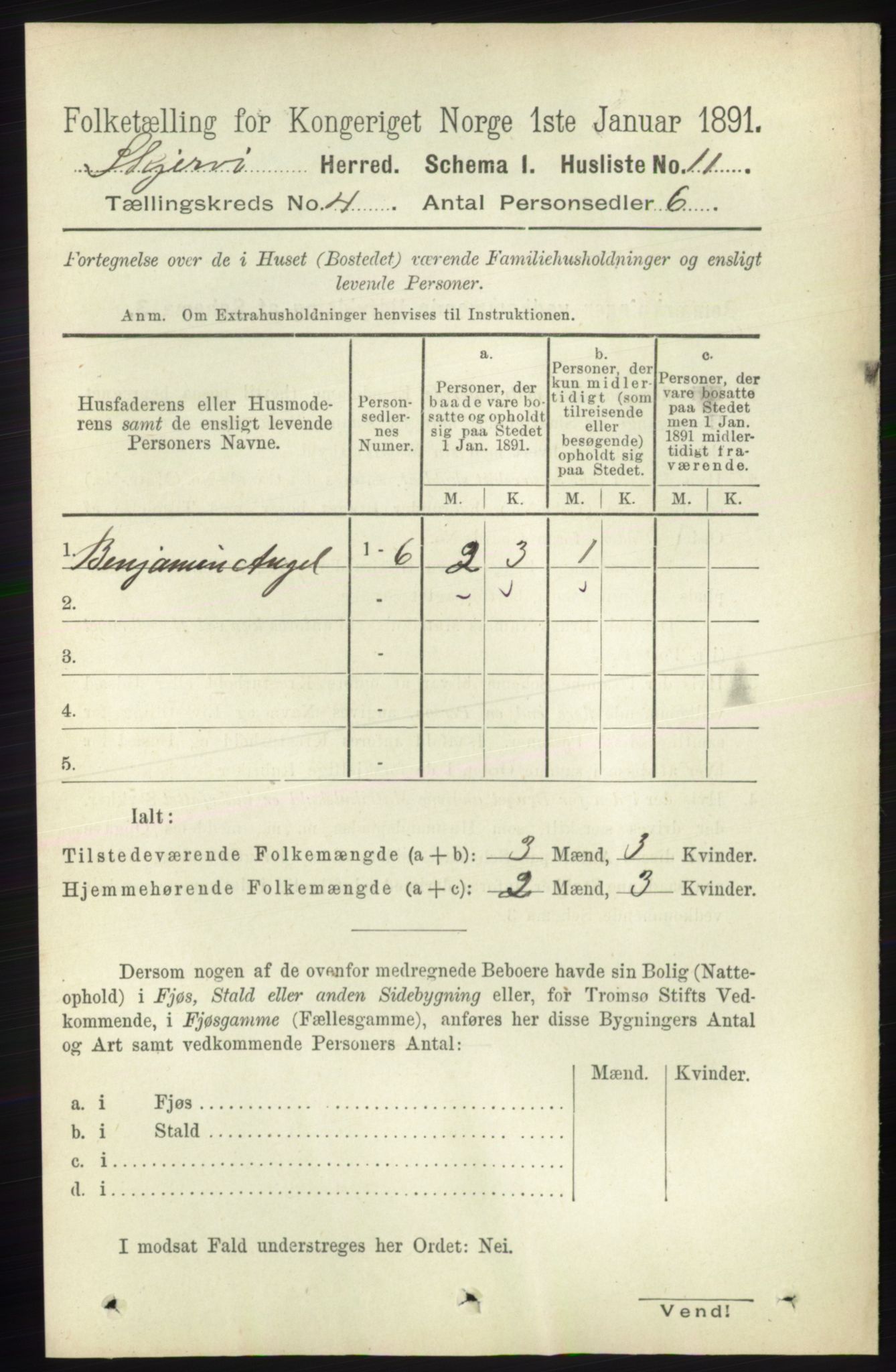 RA, 1891 census for 1941 Skjervøy, 1891, p. 2234