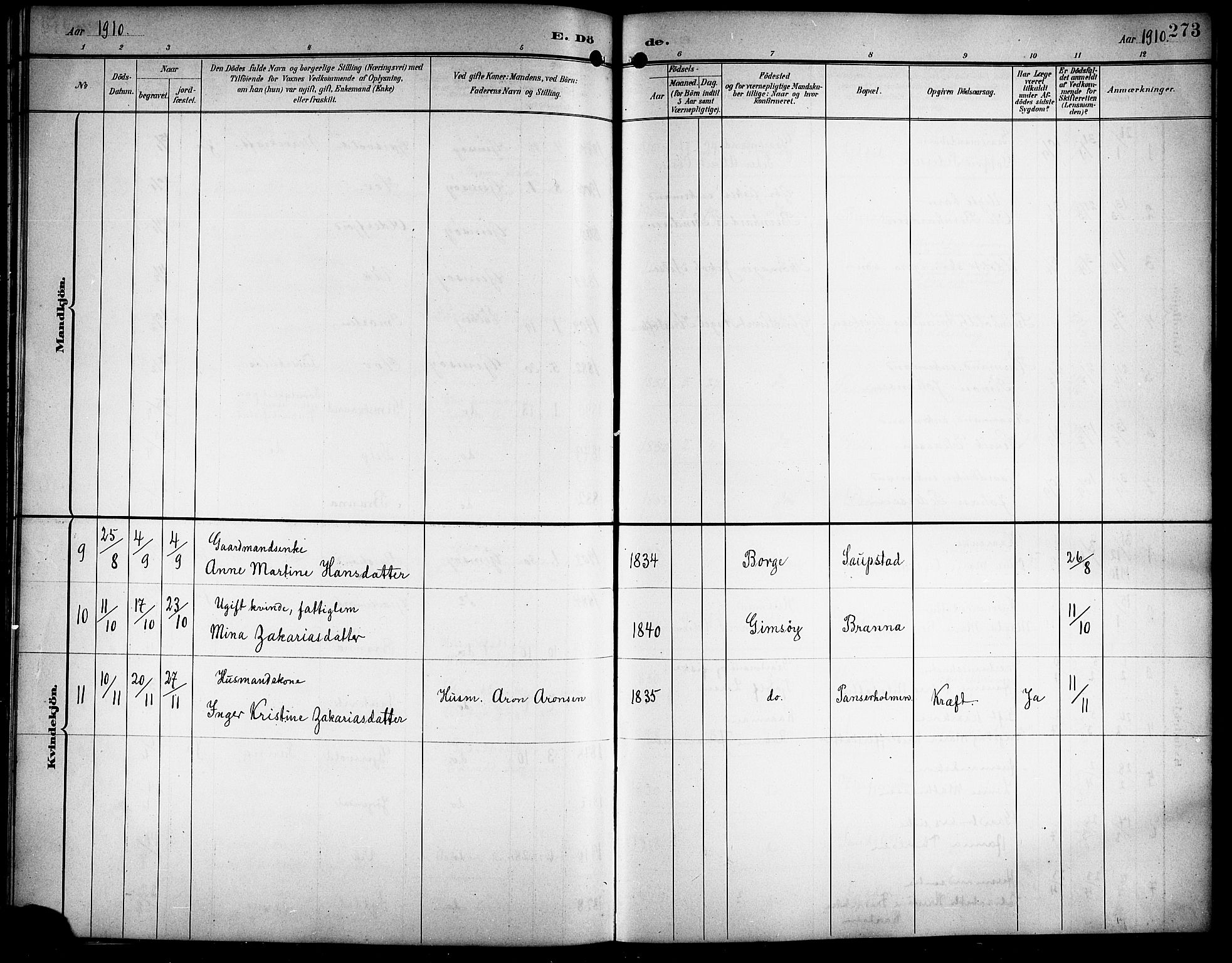 Ministerialprotokoller, klokkerbøker og fødselsregistre - Nordland, SAT/A-1459/876/L1105: Parish register (copy) no. 876C04, 1896-1914, p. 273