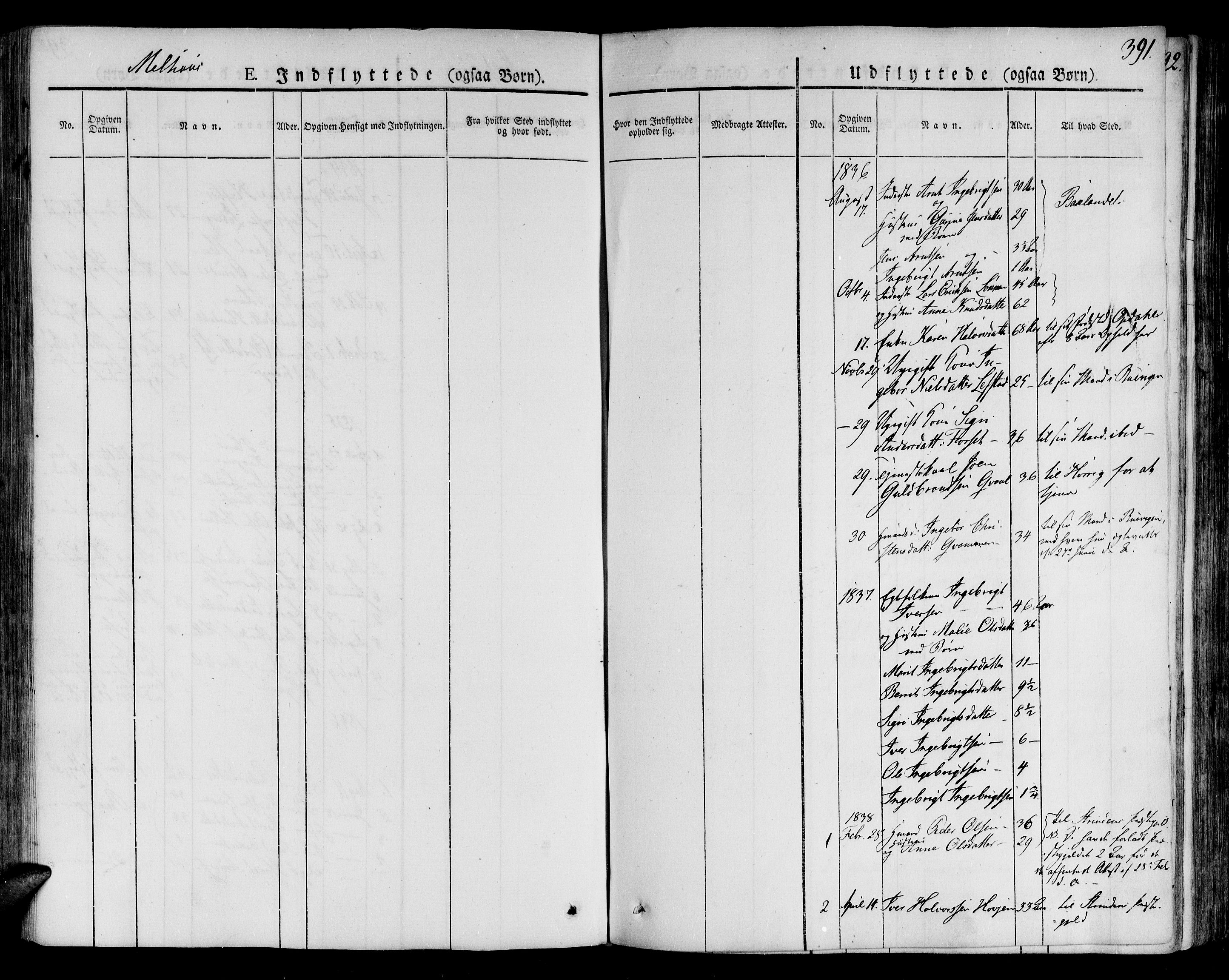 Ministerialprotokoller, klokkerbøker og fødselsregistre - Sør-Trøndelag, SAT/A-1456/691/L1070: Parish register (official) no. 691A05 /1, 1826-1841, p. 391