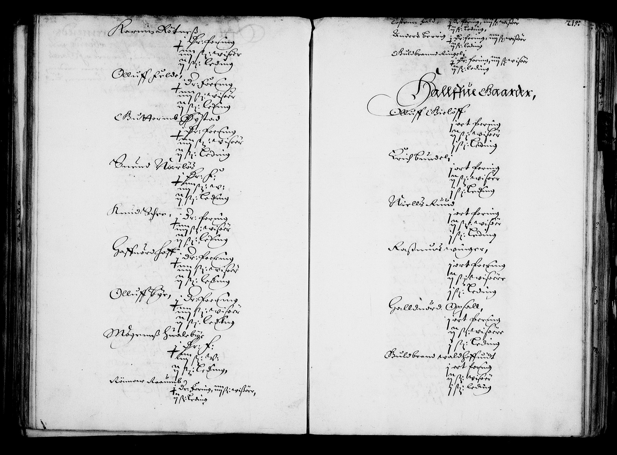 Rentekammeret inntil 1814, Realistisk ordnet avdeling, AV/RA-EA-4070/N/Na/L0001: [XI f]: Akershus stifts jordebok, 1652, p. 214b-215a