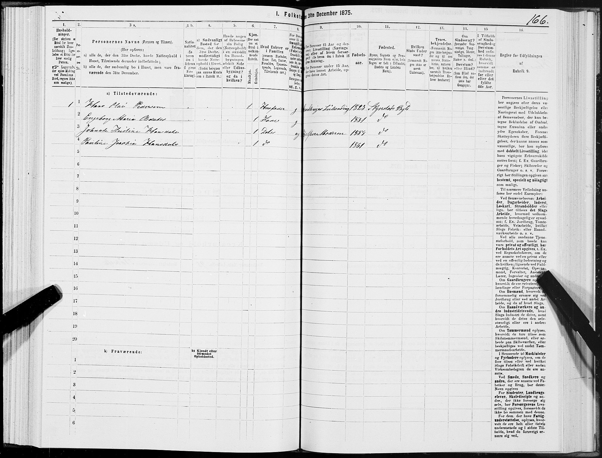 SAT, 1875 census for 1842P Skjerstad, 1875, p. 1166