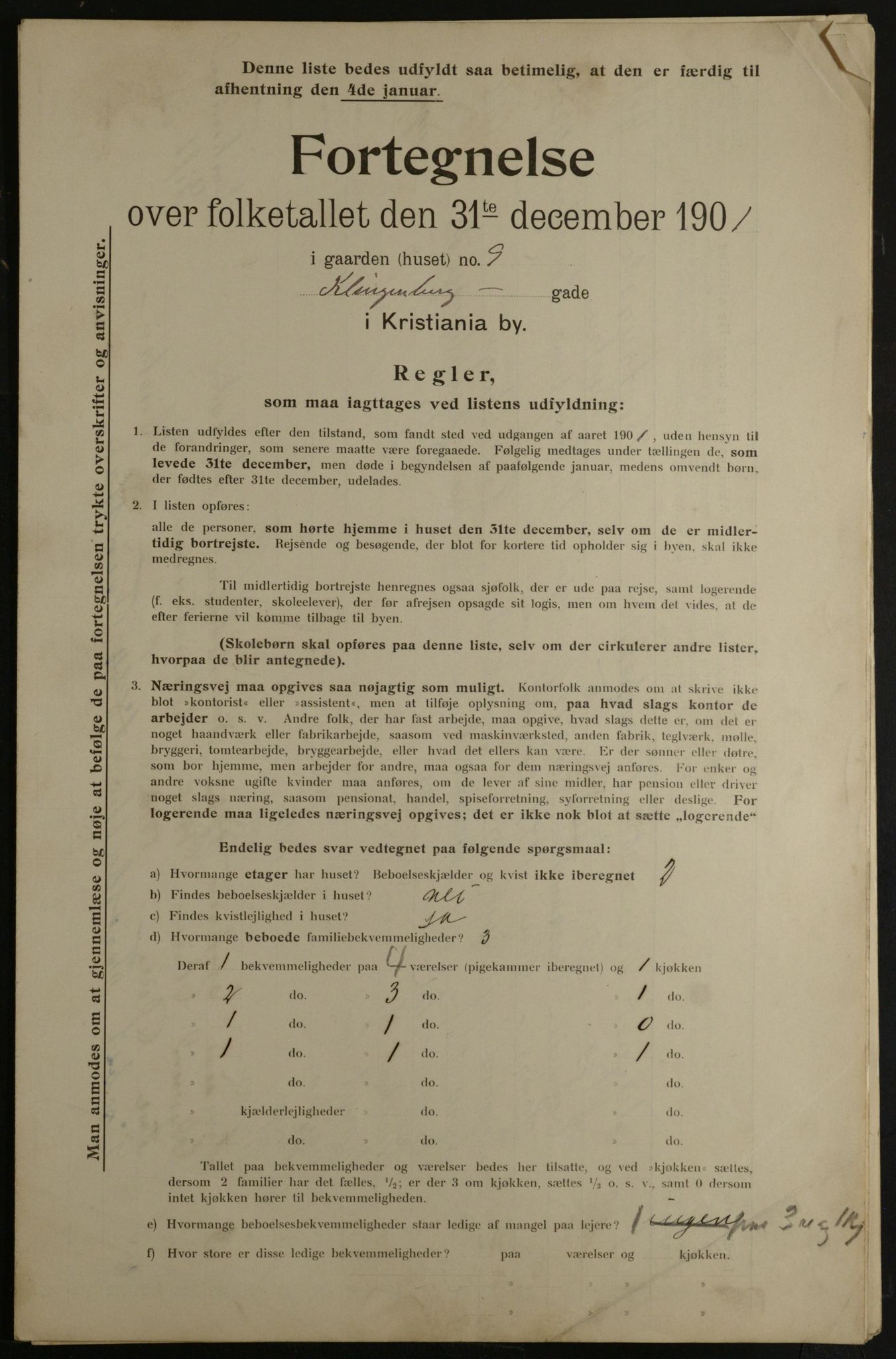 OBA, Municipal Census 1901 for Kristiania, 1901, p. 8064