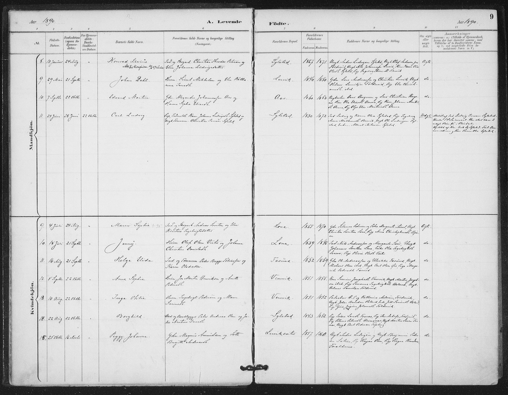 Ministerialprotokoller, klokkerbøker og fødselsregistre - Nord-Trøndelag, SAT/A-1458/783/L0660: Parish register (official) no. 783A02, 1886-1918, p. 9