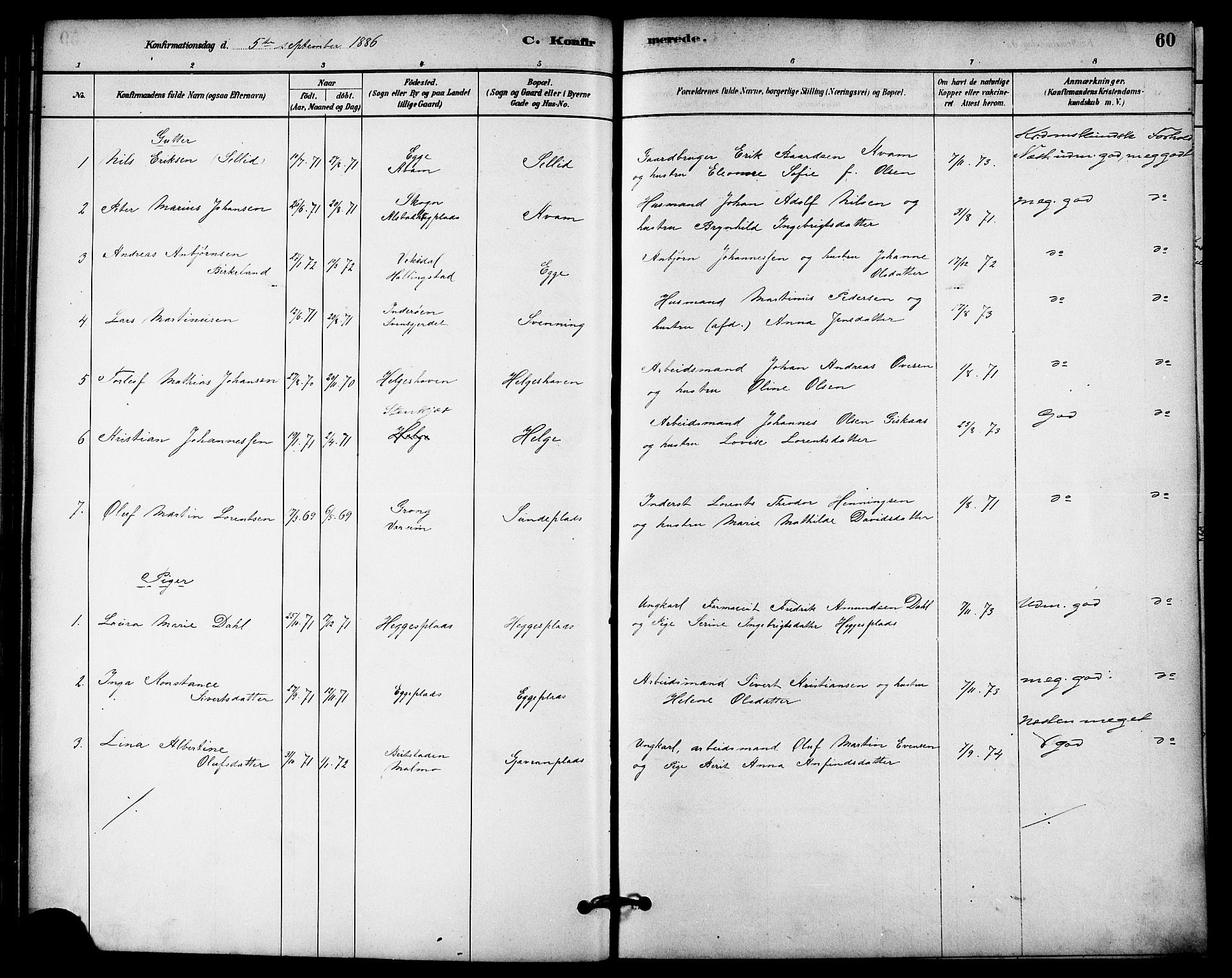 Ministerialprotokoller, klokkerbøker og fødselsregistre - Nord-Trøndelag, AV/SAT-A-1458/740/L0378: Parish register (official) no. 740A01, 1881-1895, p. 60