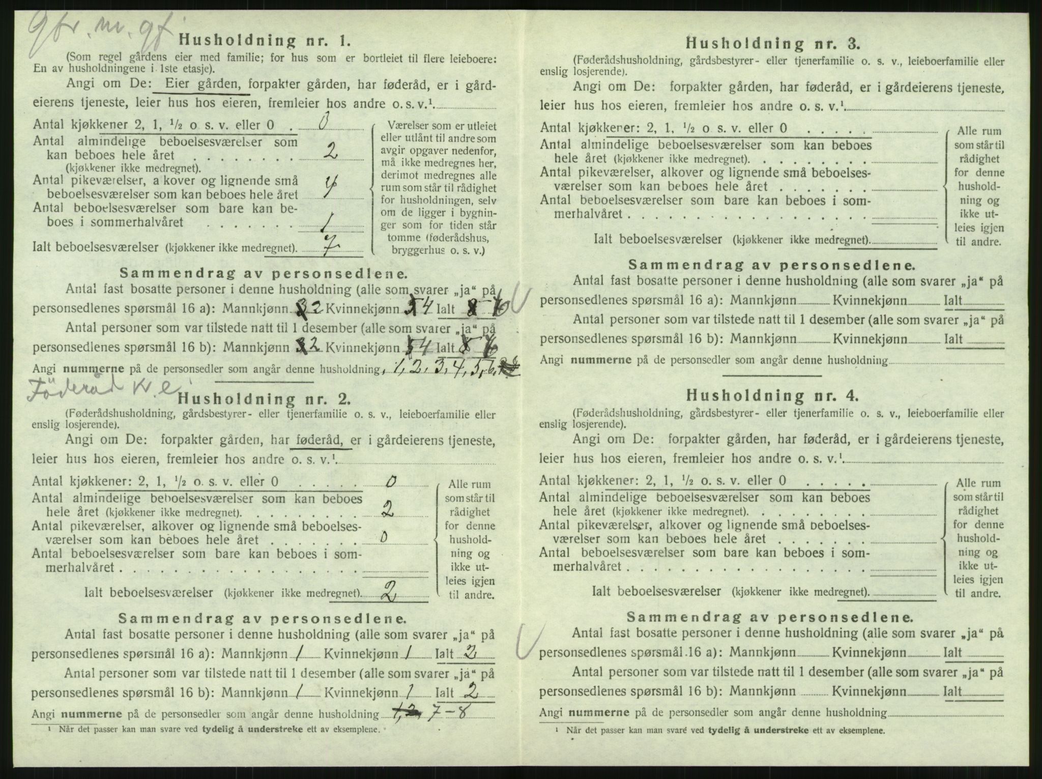 SAT, 1920 census for Hattfjelldal, 1920, p. 345