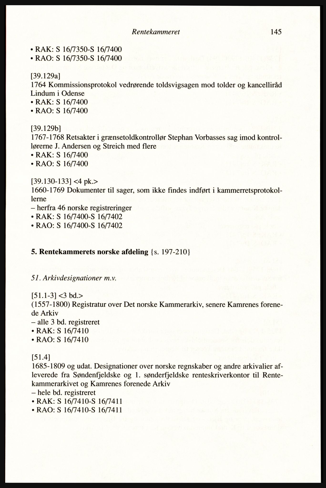Publikasjoner utgitt av Arkivverket, PUBL/PUBL-001/A/0002: Erik Gøbel: NOREG, Tværregistratur over norgesrelevant materiale i Rigsarkivet i København (2000), 2000, p. 147
