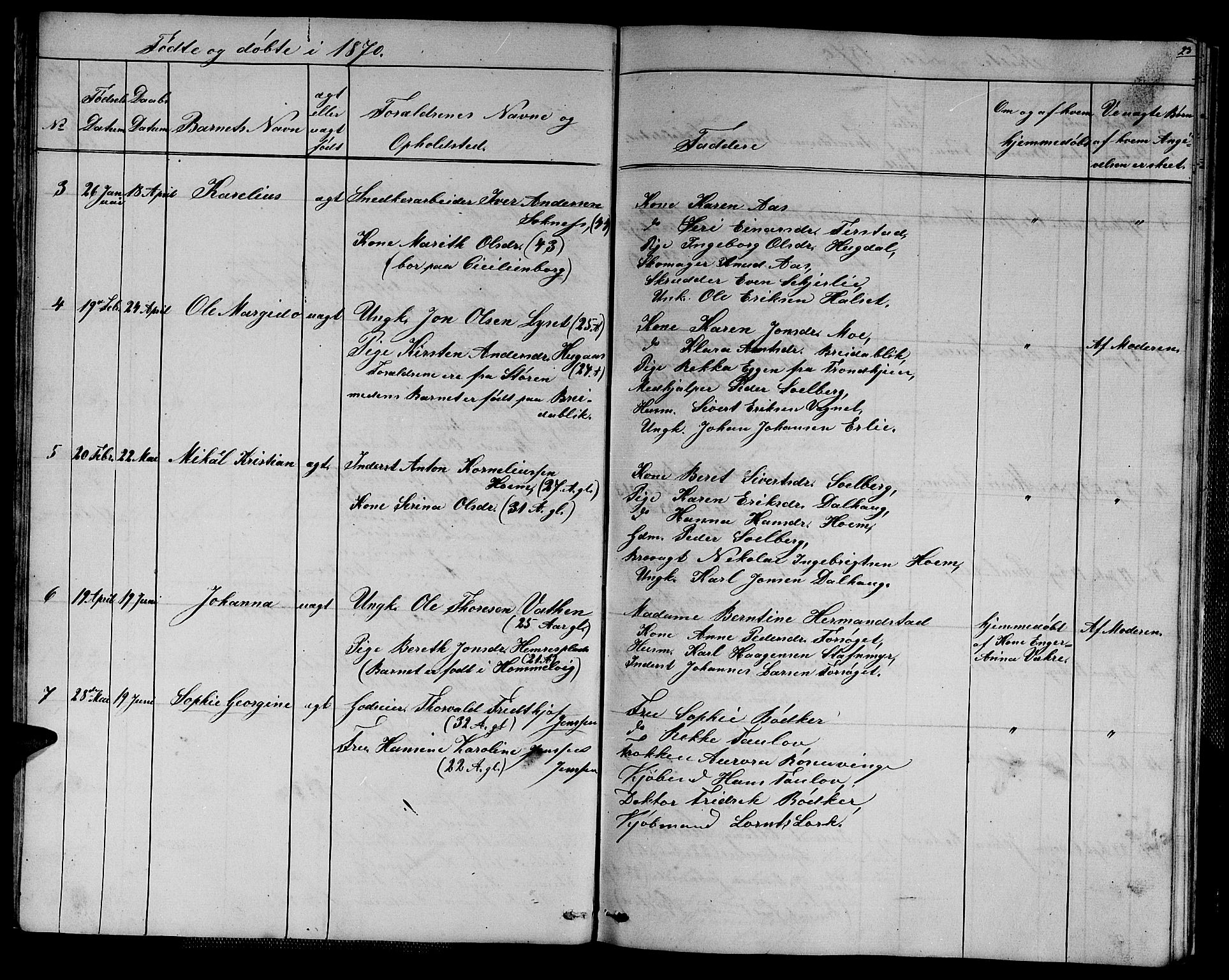 Ministerialprotokoller, klokkerbøker og fødselsregistre - Sør-Trøndelag, AV/SAT-A-1456/611/L0353: Parish register (copy) no. 611C01, 1854-1881, p. 23