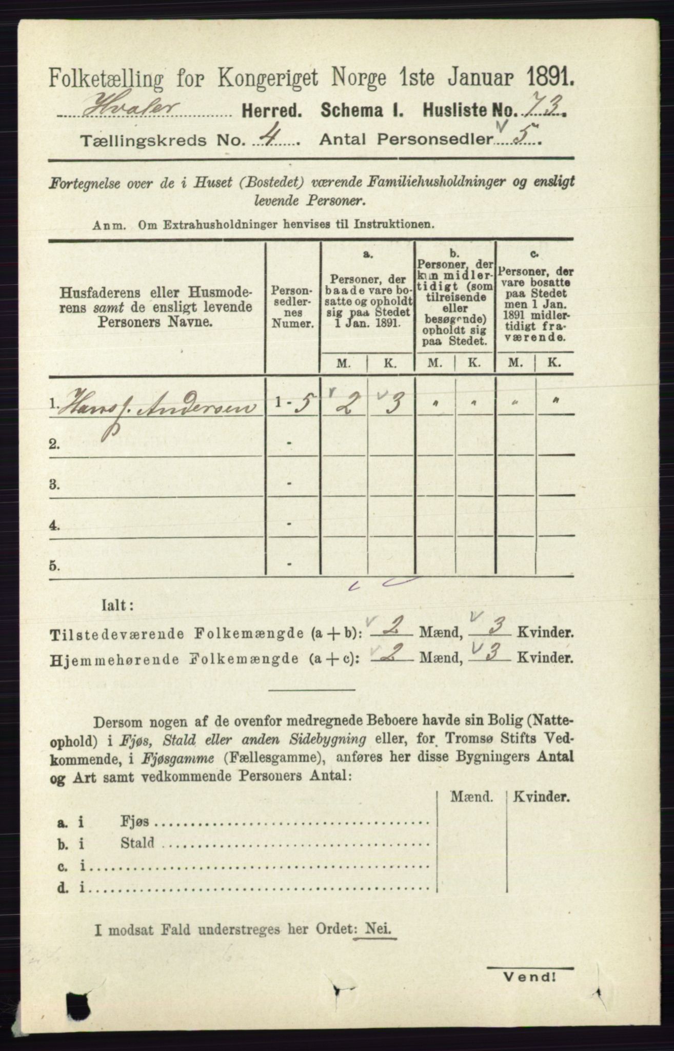 RA, 1891 census for 0111 Hvaler, 1891, p. 2635